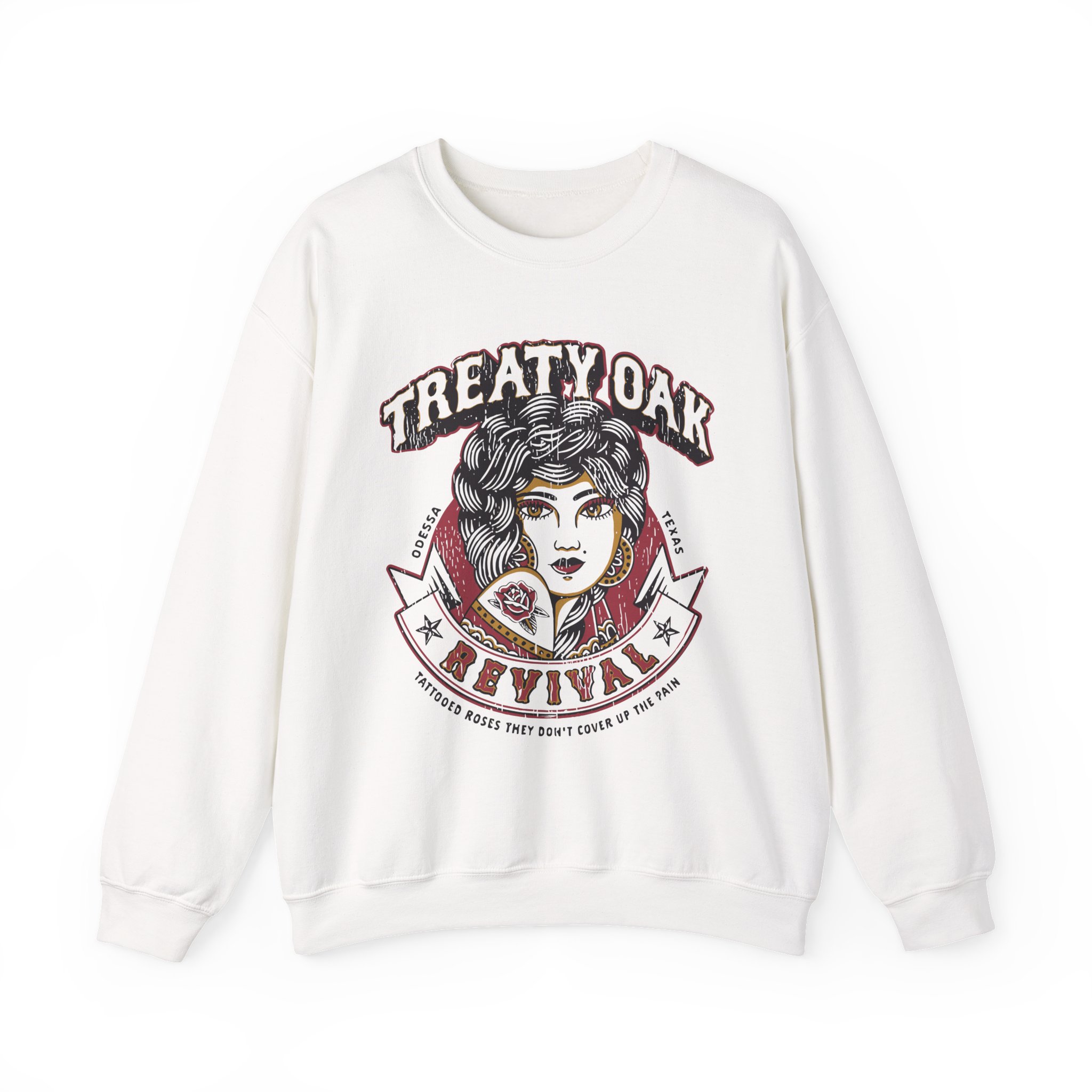 Treaty Oak Revival Rose Unisex Heavy Blendâ„¢ Crewneck Sweatshirt