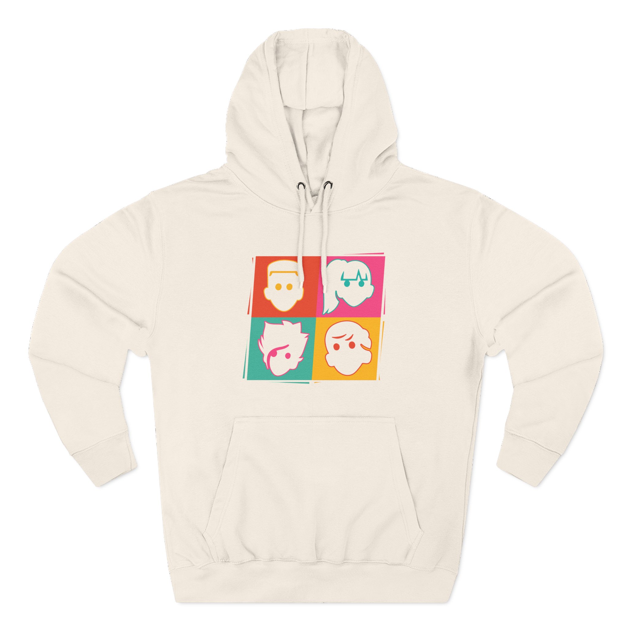 Grounded Faces Three-Panel Fleece Hoodie