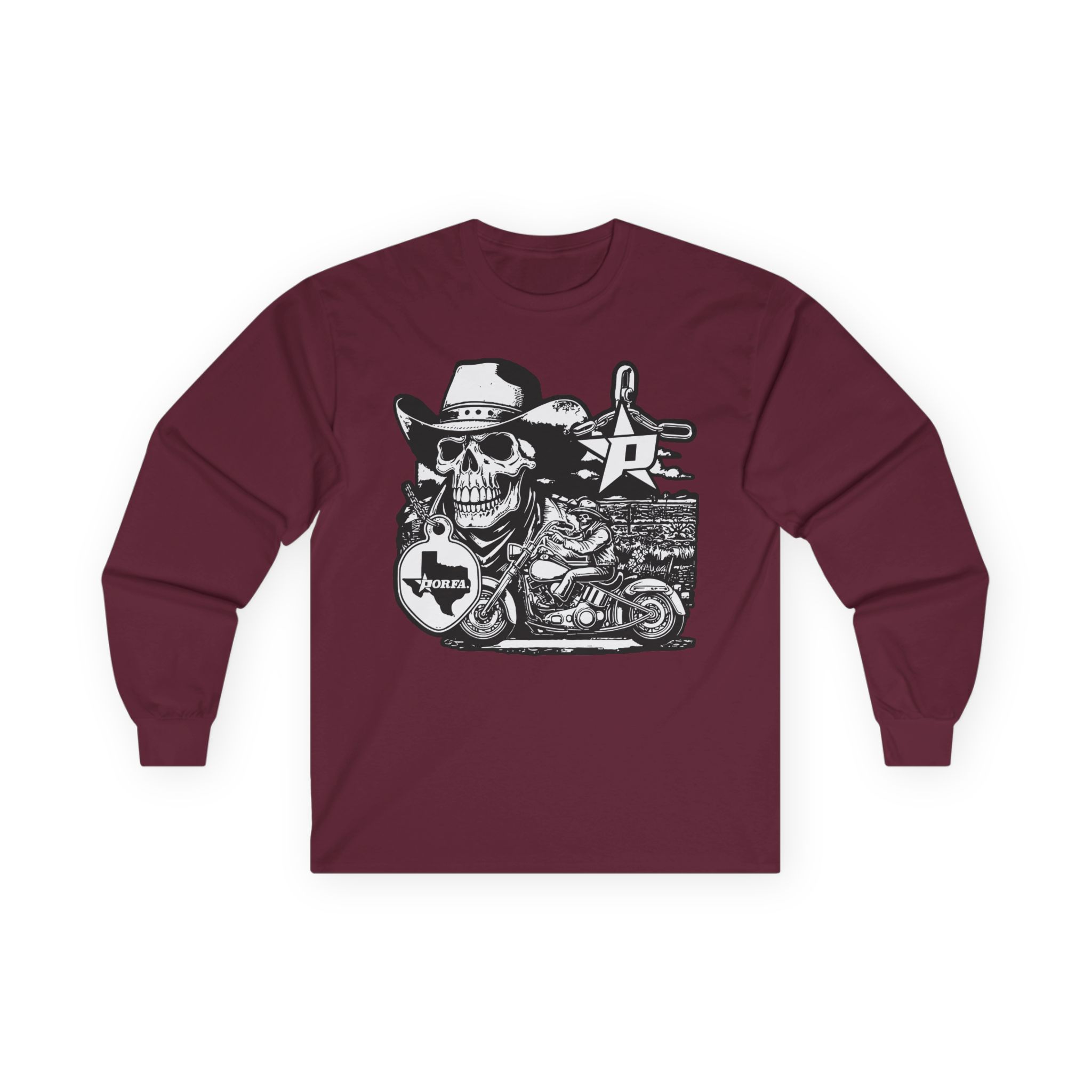 Porfa Texas Ride Unisex Ultra Cotton Long Sleeve Tee