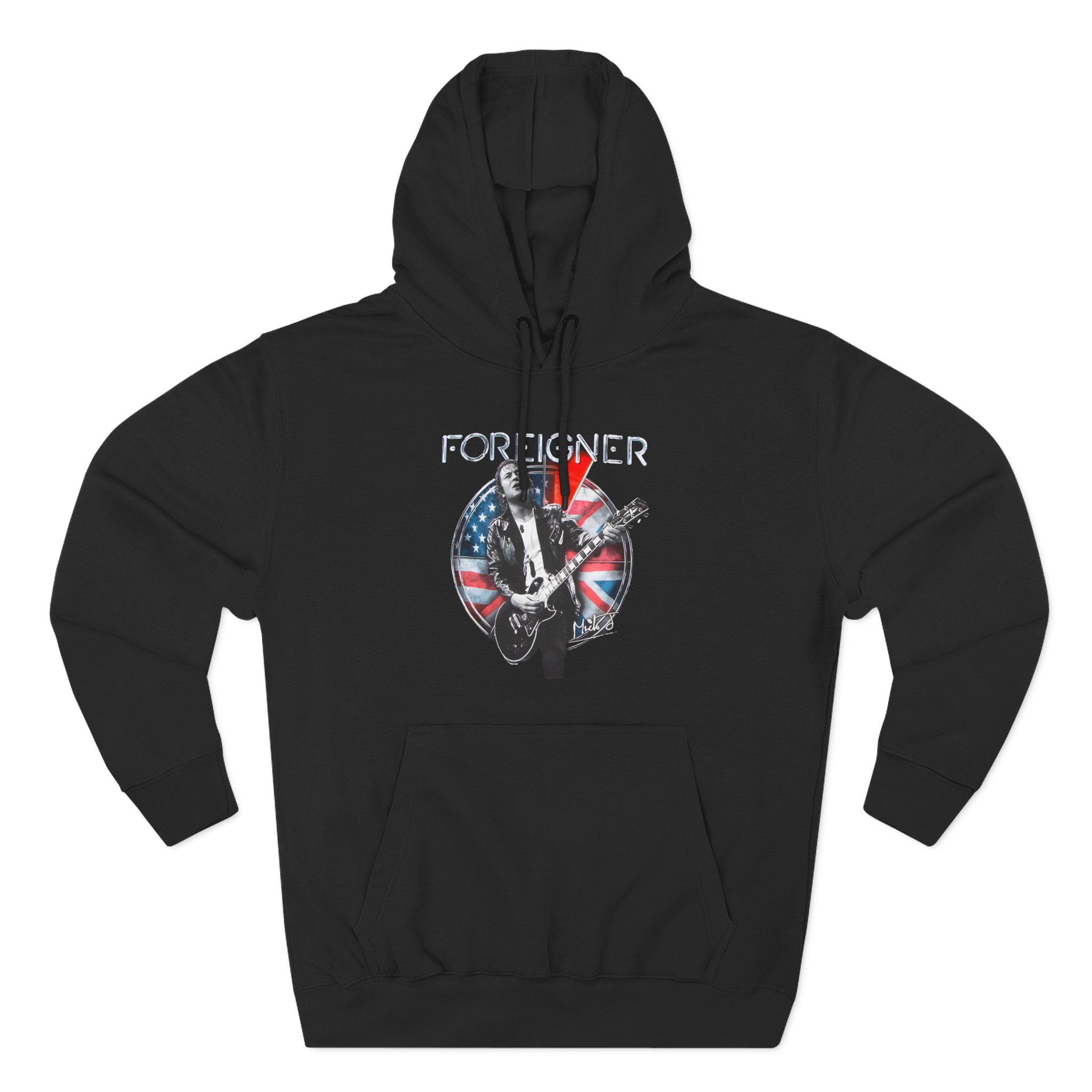 Foreigner Mick Jones Three-Panel Fleece Hoodie