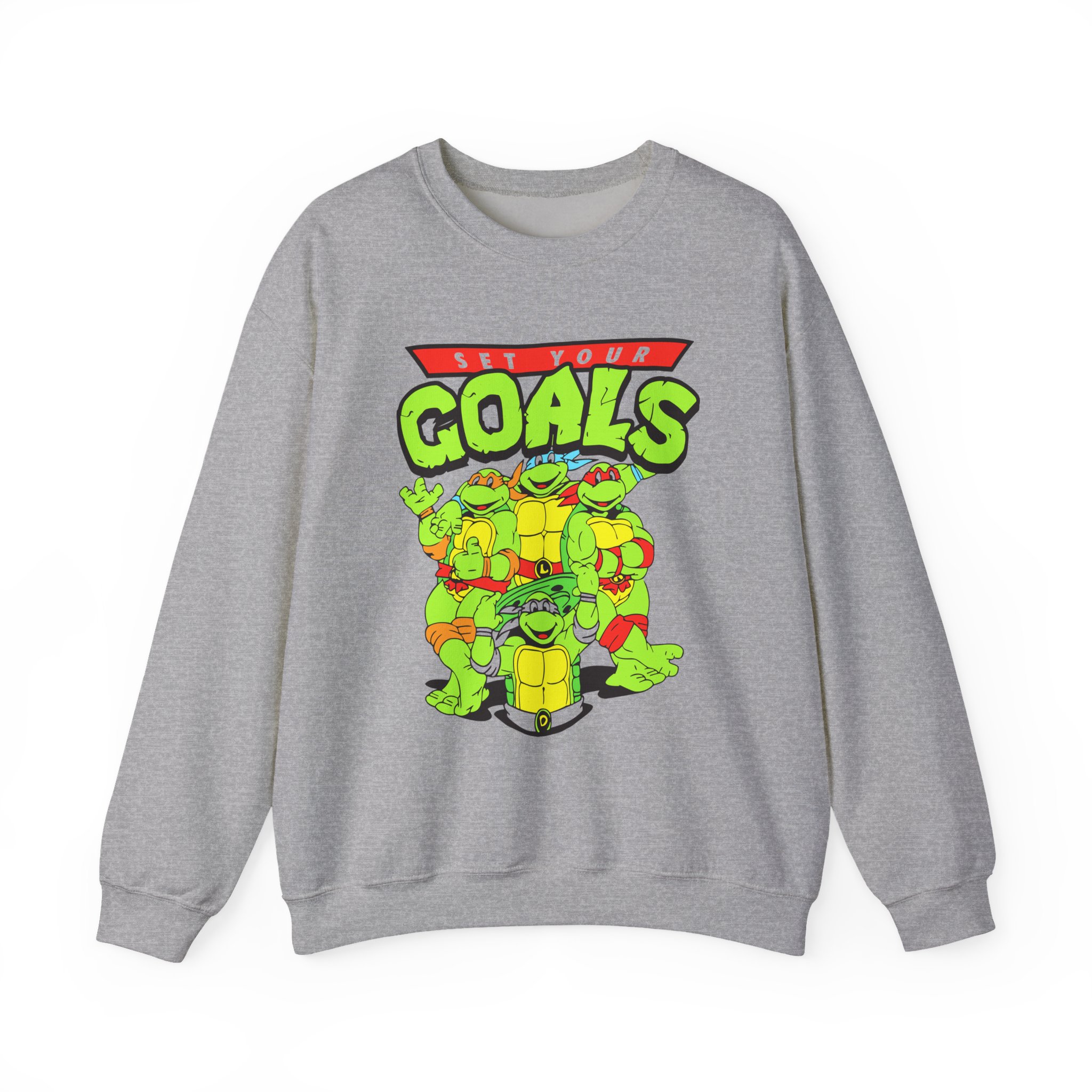 Set Your Goals Ninja Turtles Unisex Heavy Blendâ„¢ Crewneck Sweatshirt