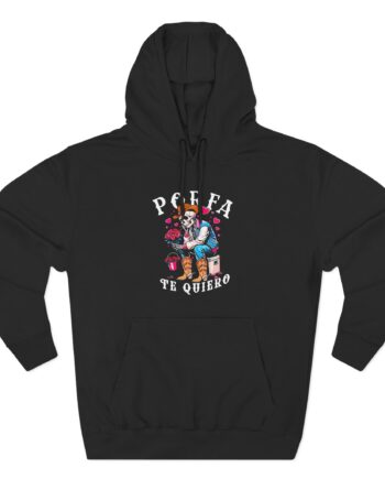 Porfa Skeleton Favor Te Quiero Three-Panel Fleece Hoodie