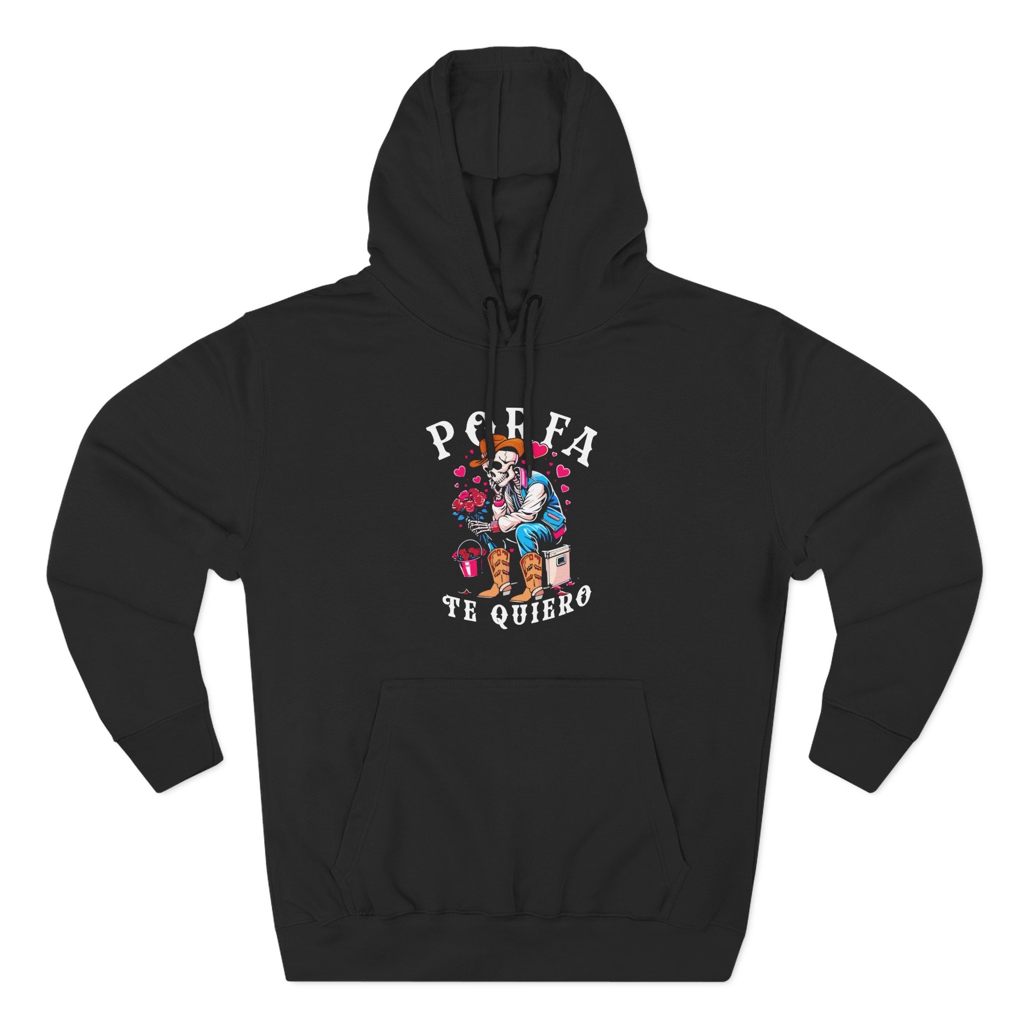 Porfa Skeleton Favor Te Quiero Three-Panel Fleece Hoodie