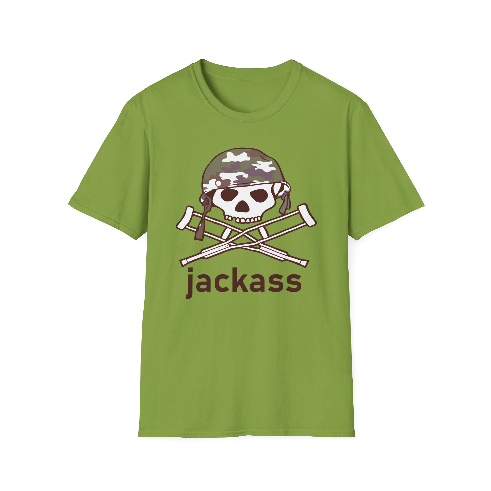 Jackass Camouflage Helmet Unisex Softstyle T-Shirt