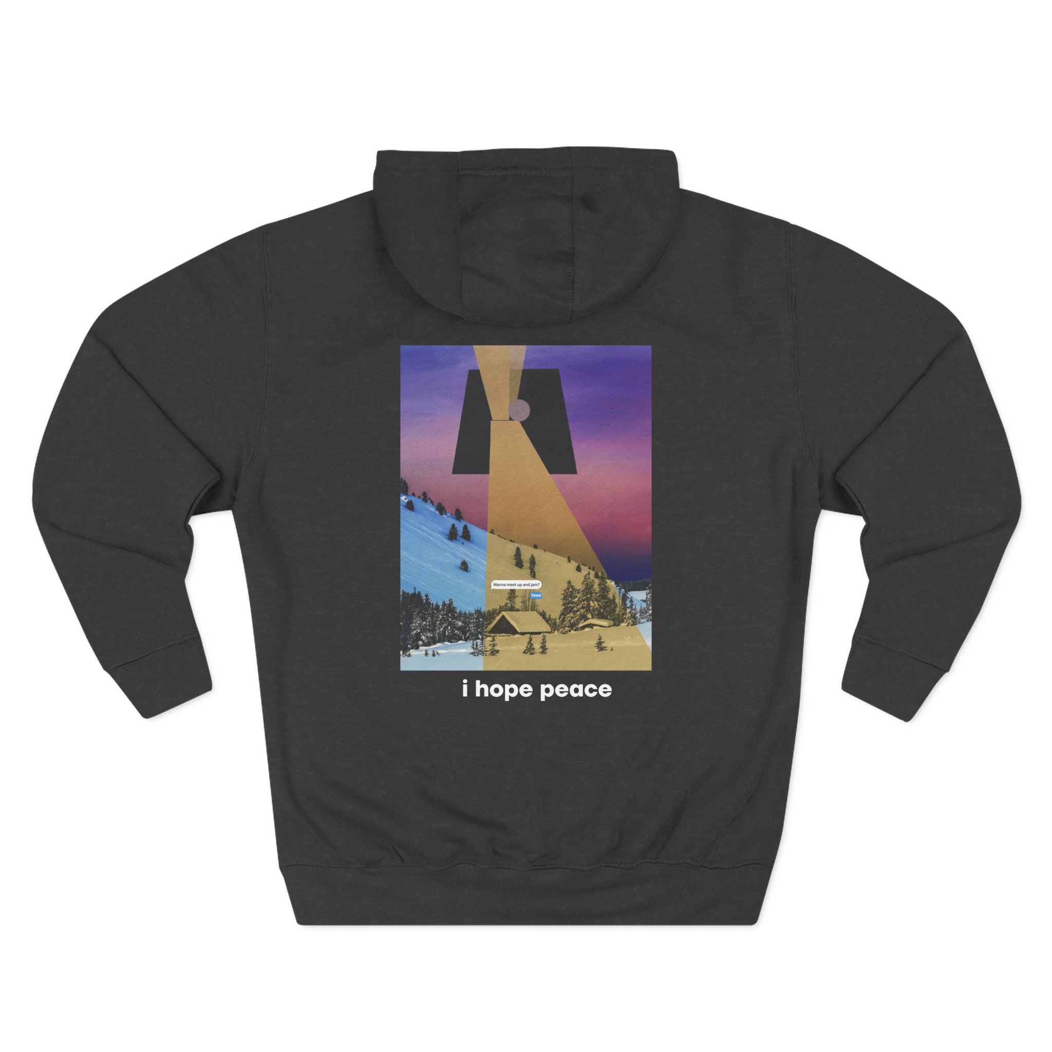 Chon I Hope Peace Three-Panel Fleece Hoodie