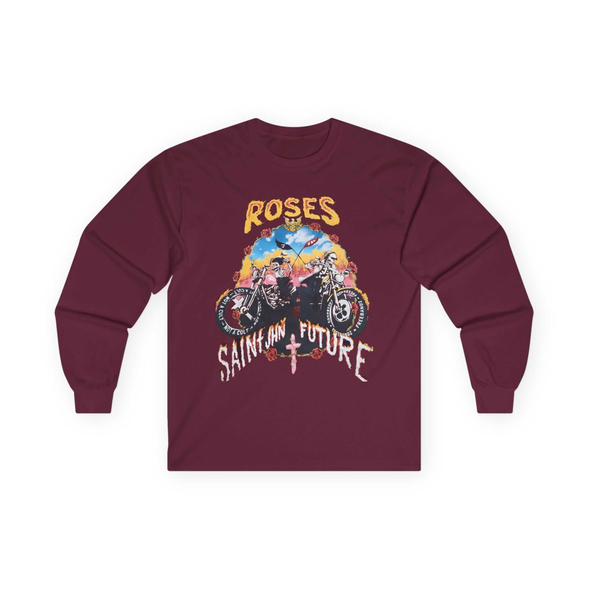 Saint Jhn Not a Cult X Freebandz Roses Unisex Ultra Cotton Long Sleeve Tee