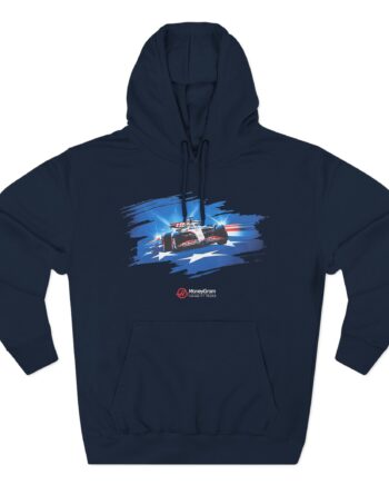 Haas F1 Usa Three-Panel Fleece Hoodie