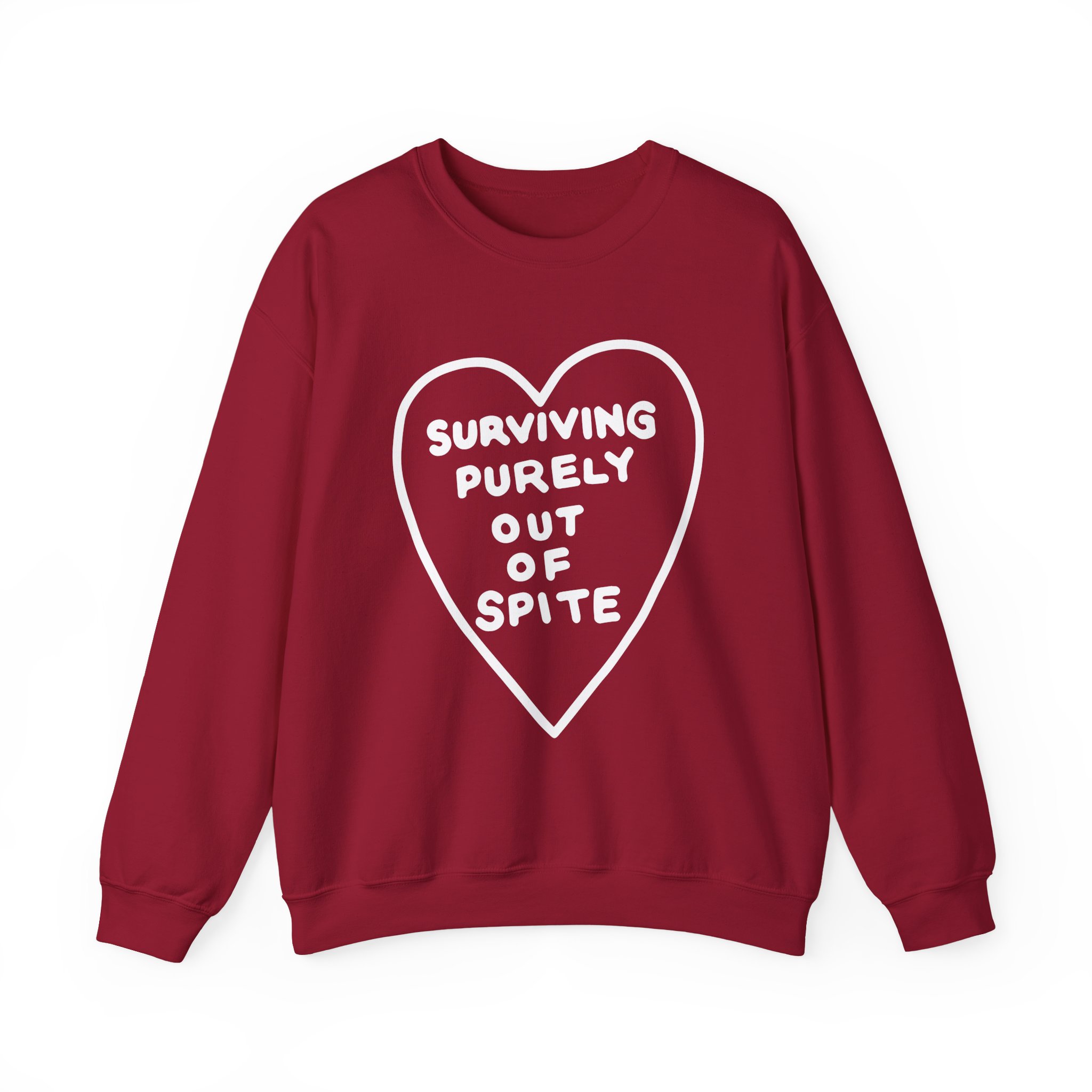 Elyse Myers Surviving Purely Out of Spite Unisex Heavy Blendâ„¢ Crewneck Sweatshirt