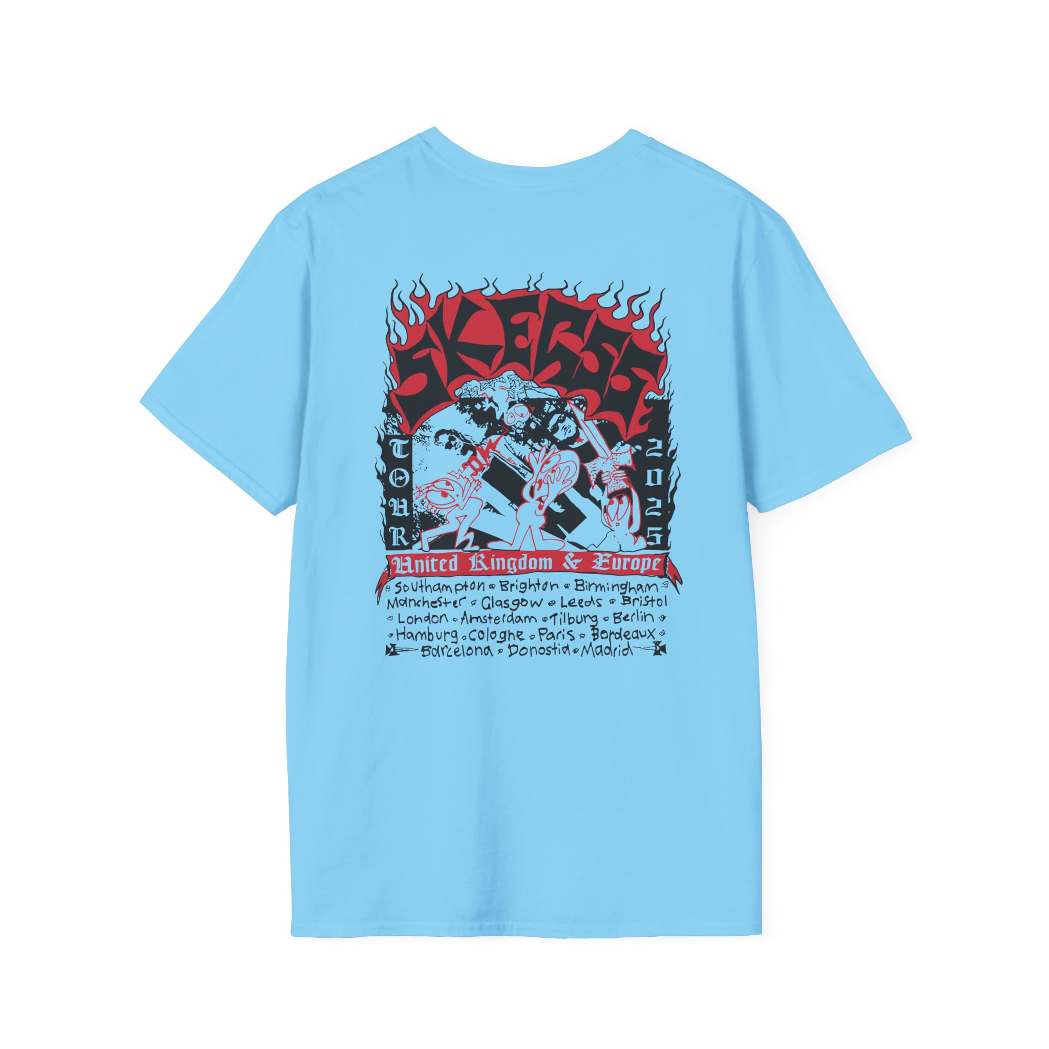 Skegss Uk Eu Tour 2025 Unisex Softstyle T-Shirt