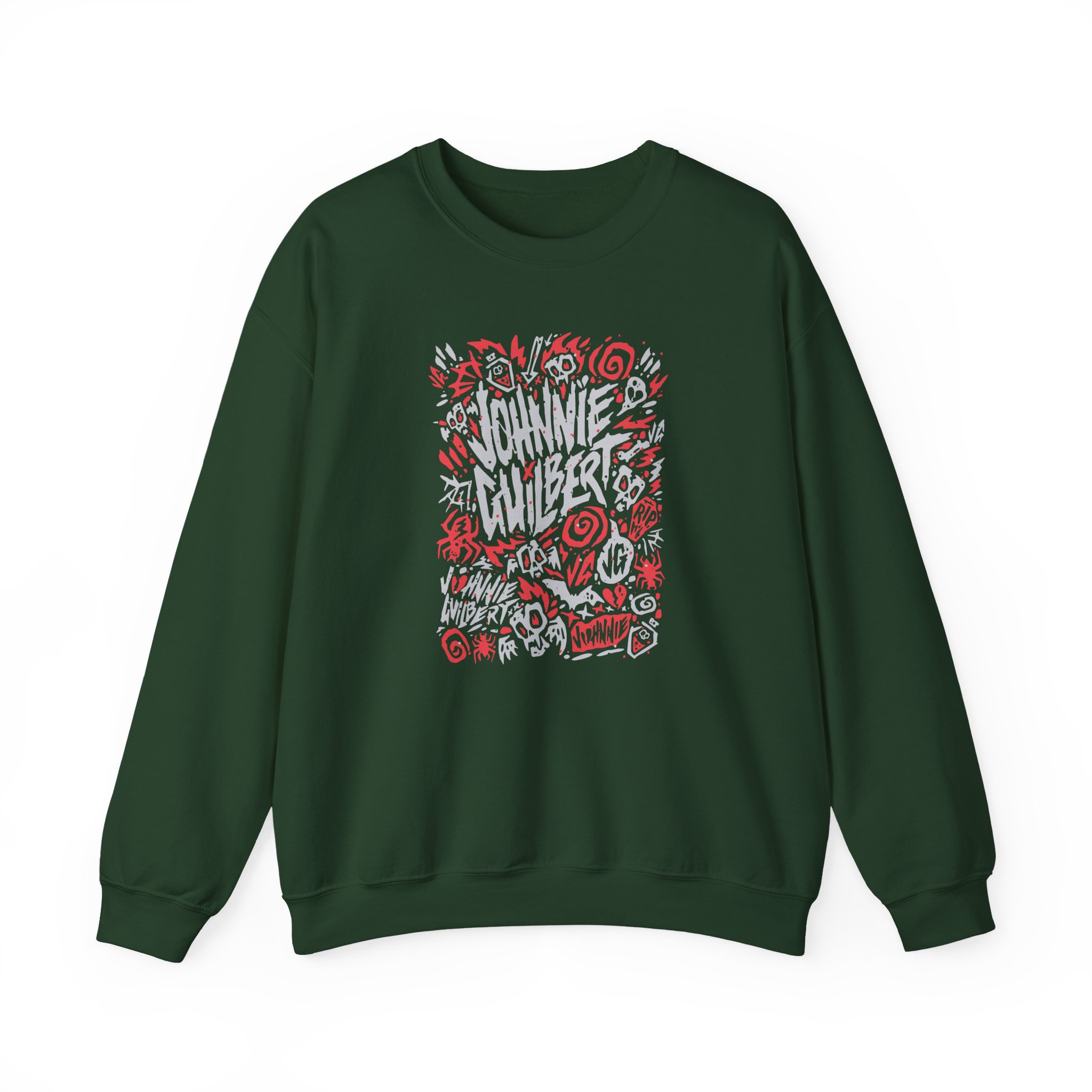 Jake & Johnnie Red Johnnie Guilbert Logo Unisex Heavy Blendâ„¢ Crewneck Sweatshirt