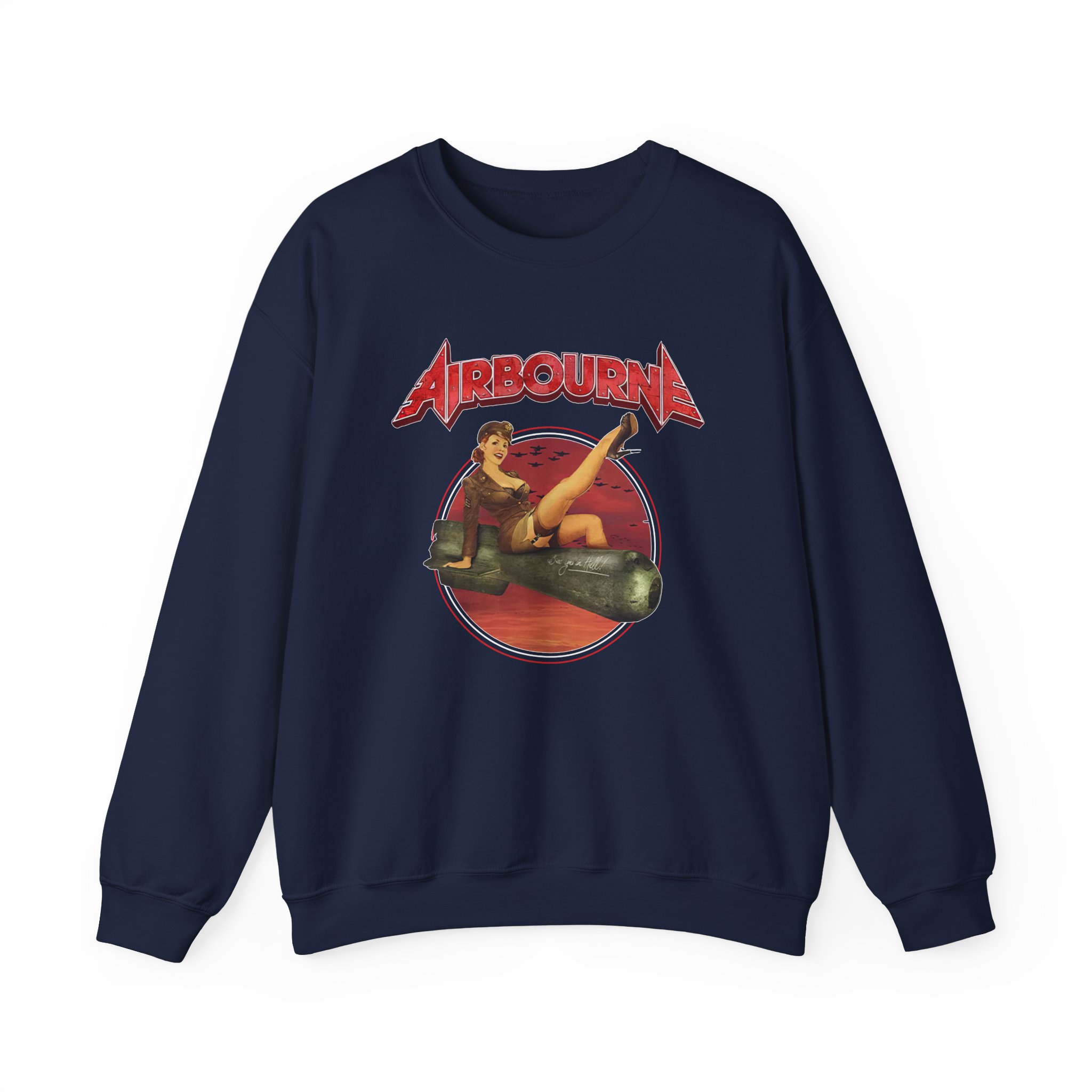 Airbourne Bomb Girl Unisex Heavy Blendâ„¢ Crewneck Sweatshirt