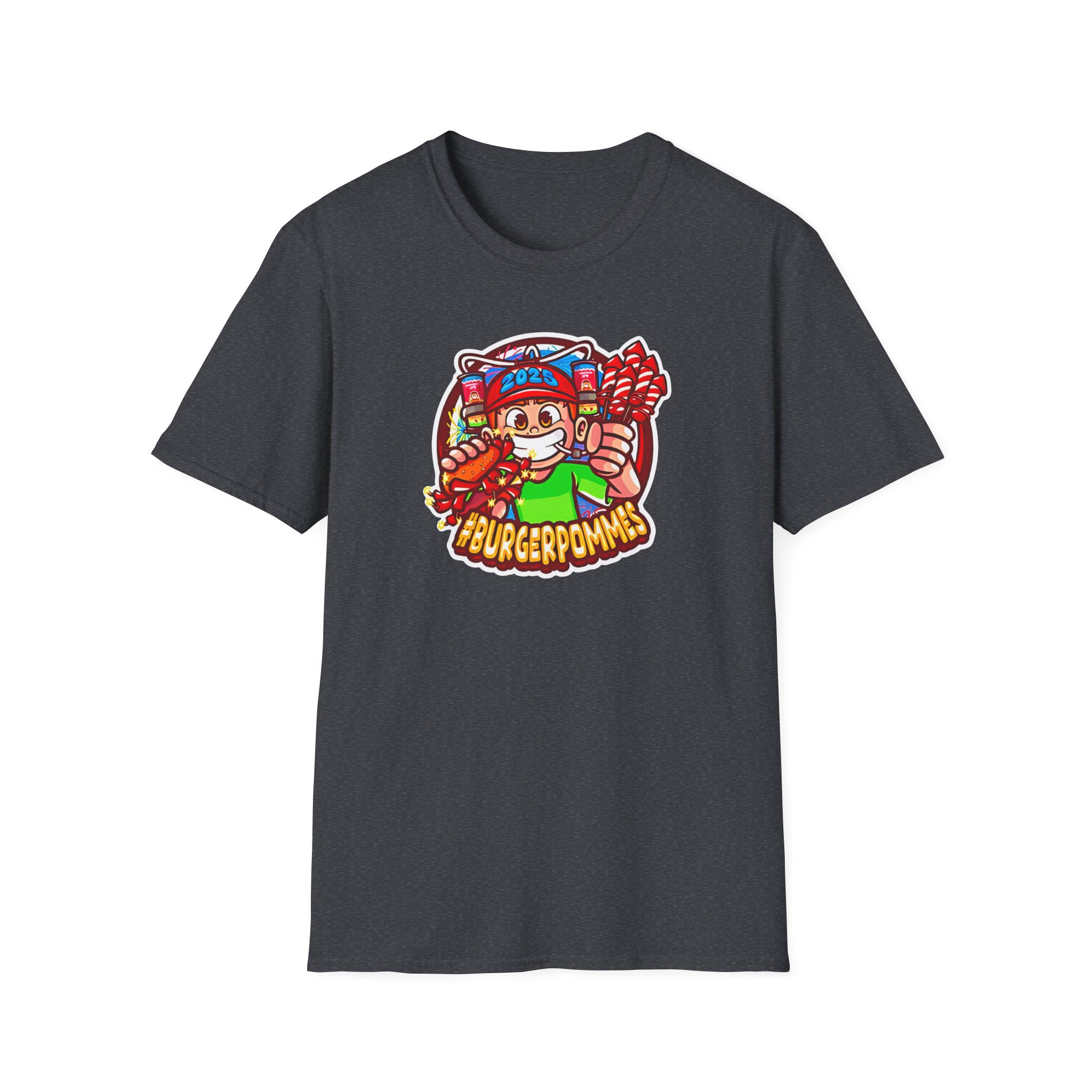 Burger Pommes Unisex Softstyle T-Shirt