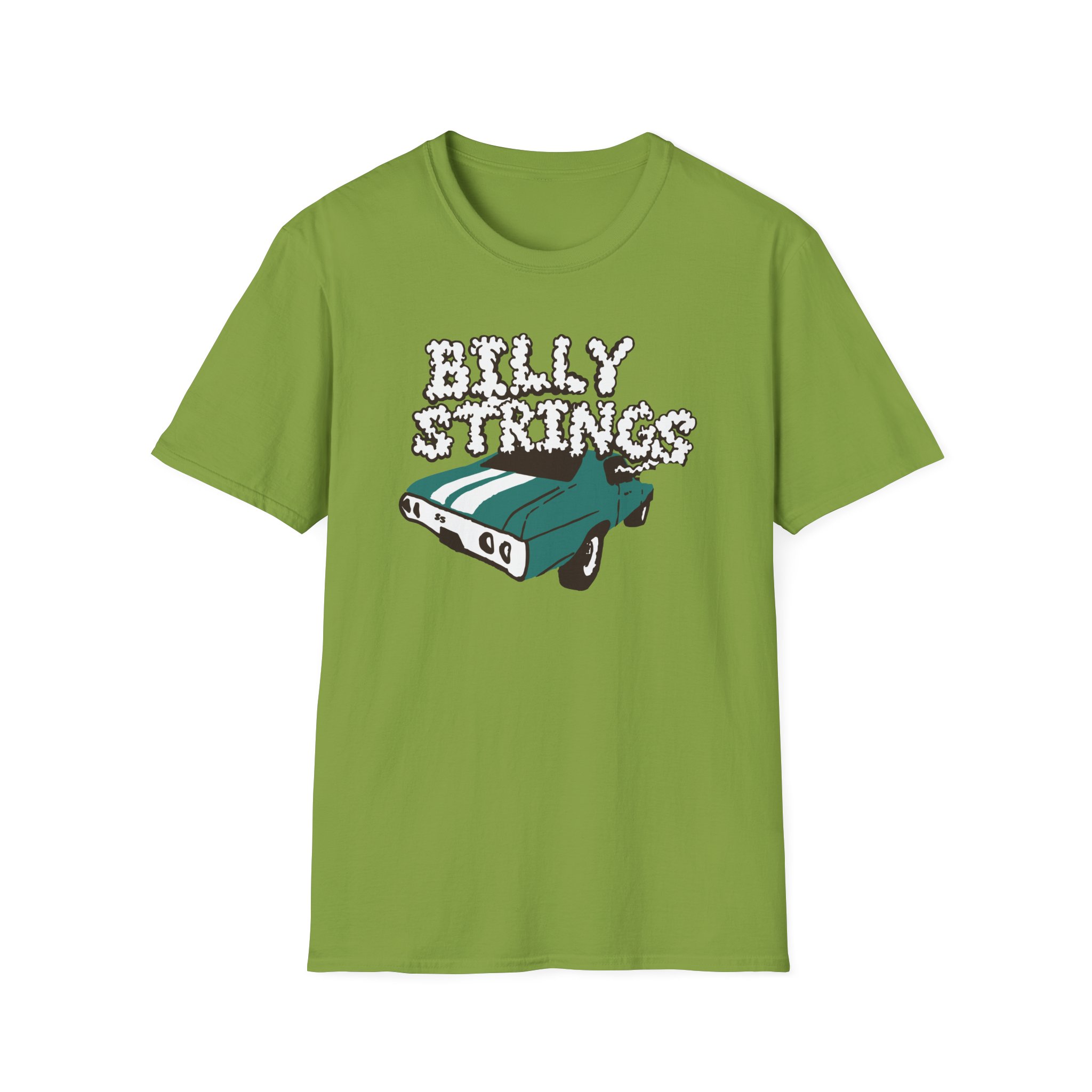 Billy Strings Imogene + Willie X Billy Strings Highway Prayers Green Car Unisex Softstyle T-Shirt