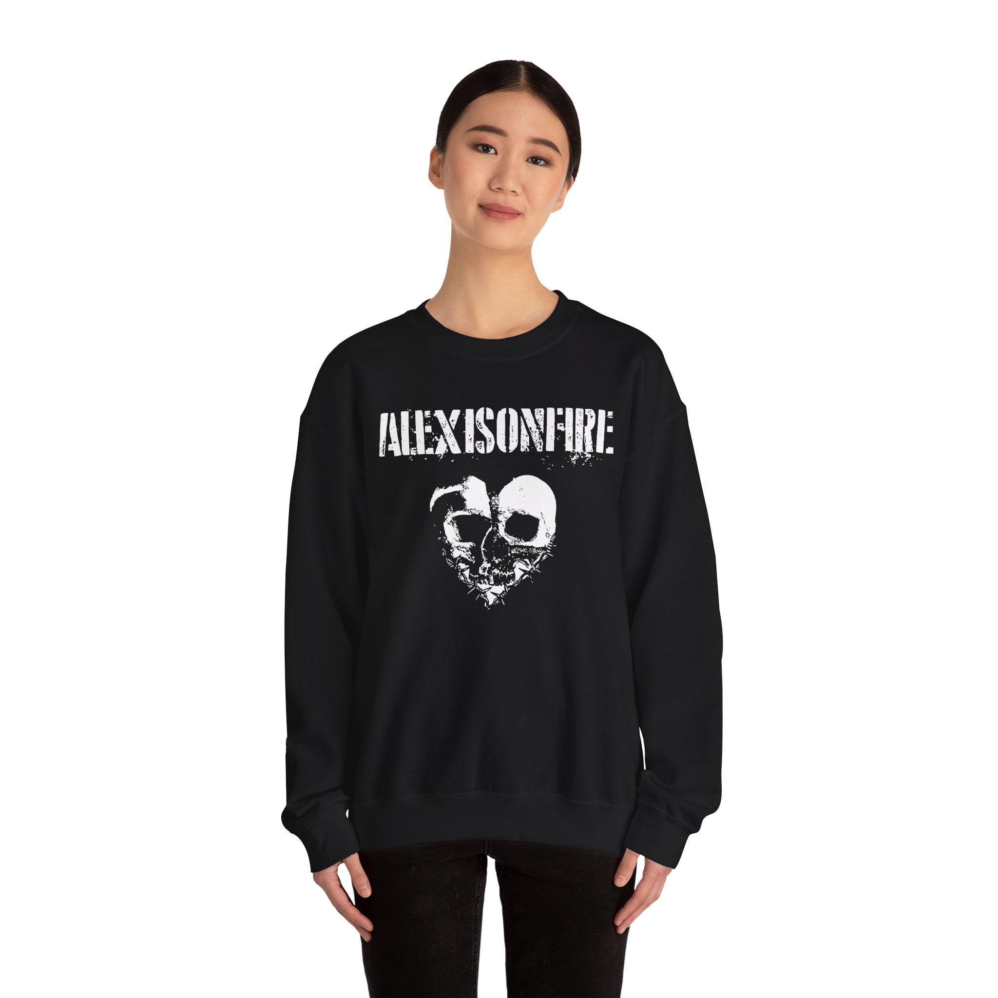 Alexisonfire Barbed Wire Heartskull Unisex Heavy Blendâ„¢ Crewneck Sweatshirt