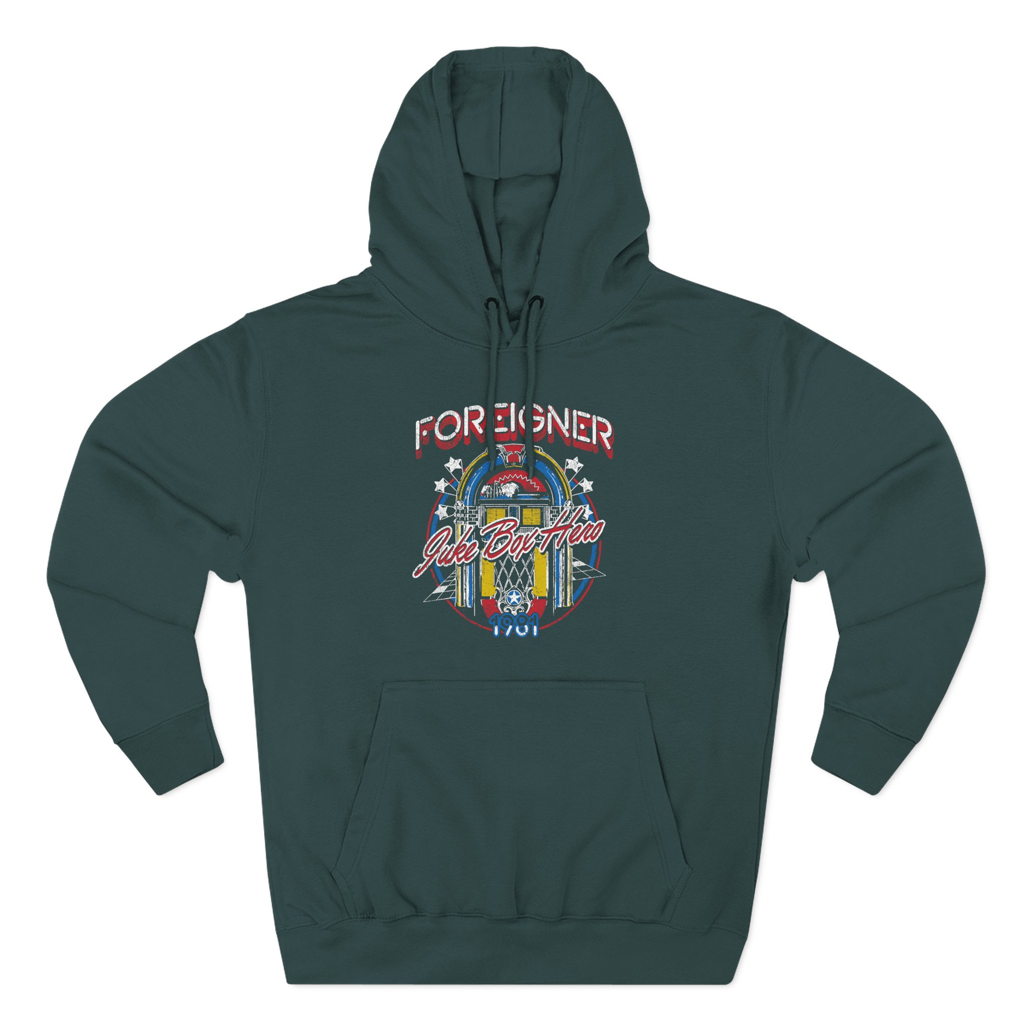 Foreigner Juke Box Hero Three-Panel Fleece Hoodie