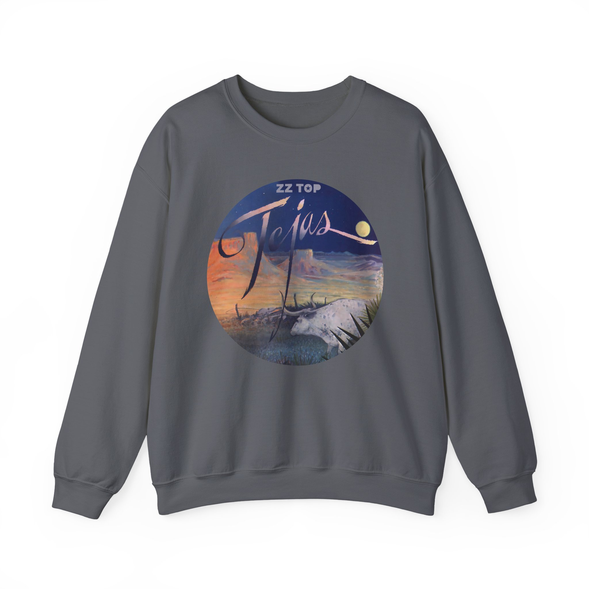 Zz Top 1976 Tejas Beige Unisex Heavy Blendâ„¢ Crewneck Sweatshirt