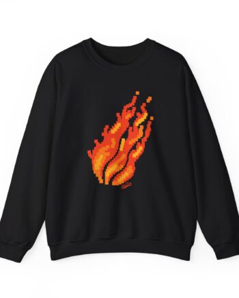Preston Pixel Flame Unisex Heavy Blend™ Crewneck Sweatshirt