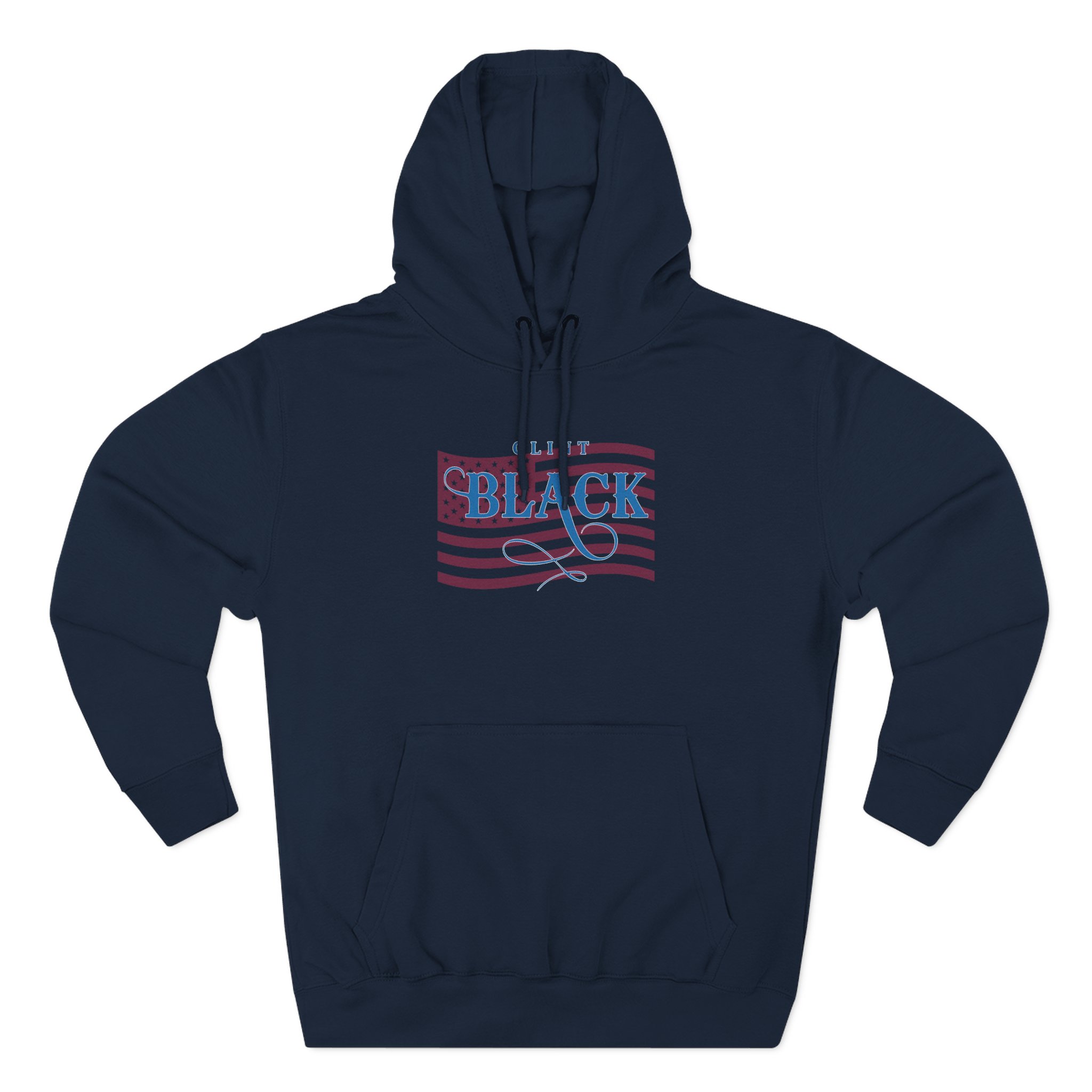Clint Black Ladies Patriotic Bling Three-Panel Fleece Hoodie