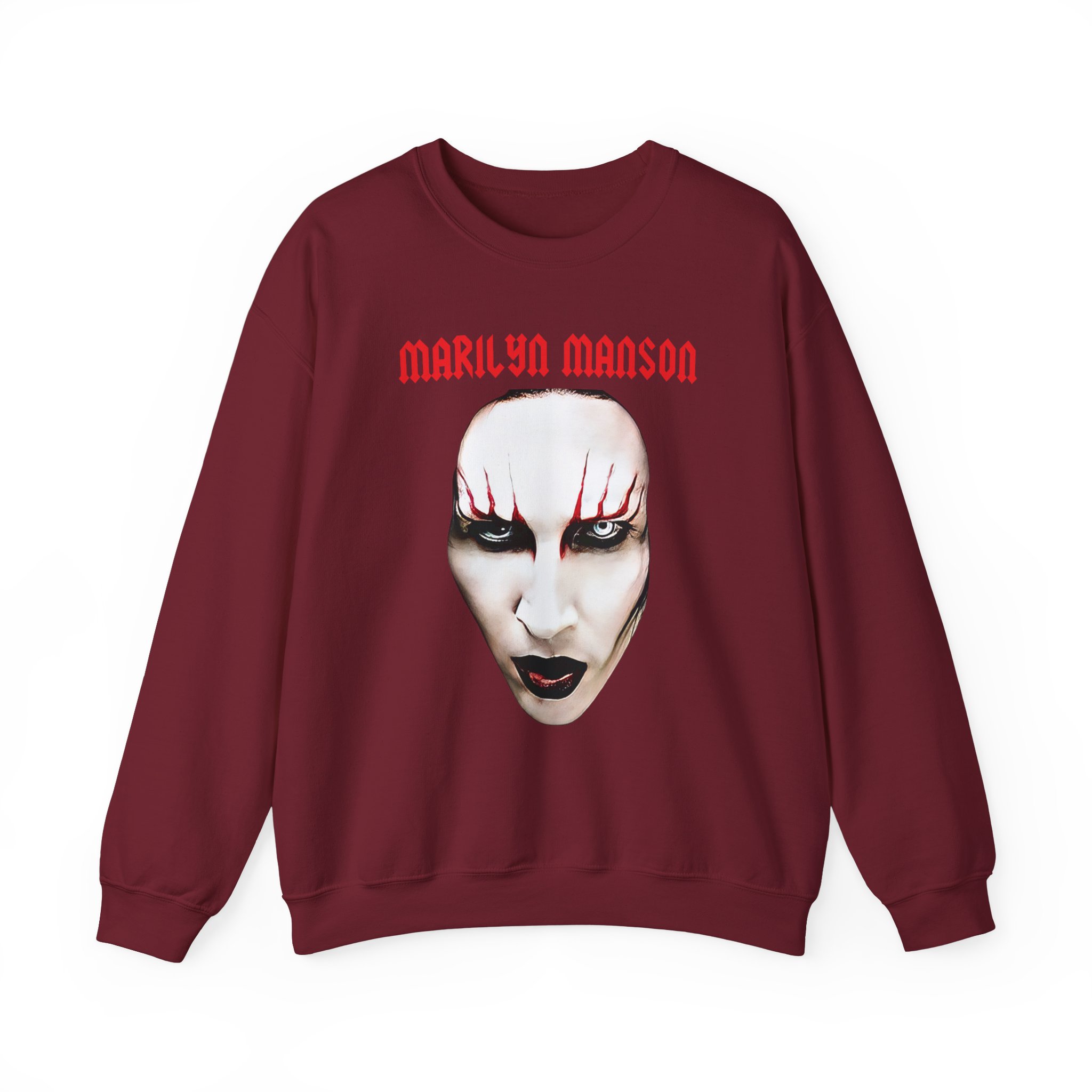 Marilyn Manson Red Lips Unisex Heavy Blendâ„¢ Crewneck Sweatshirt