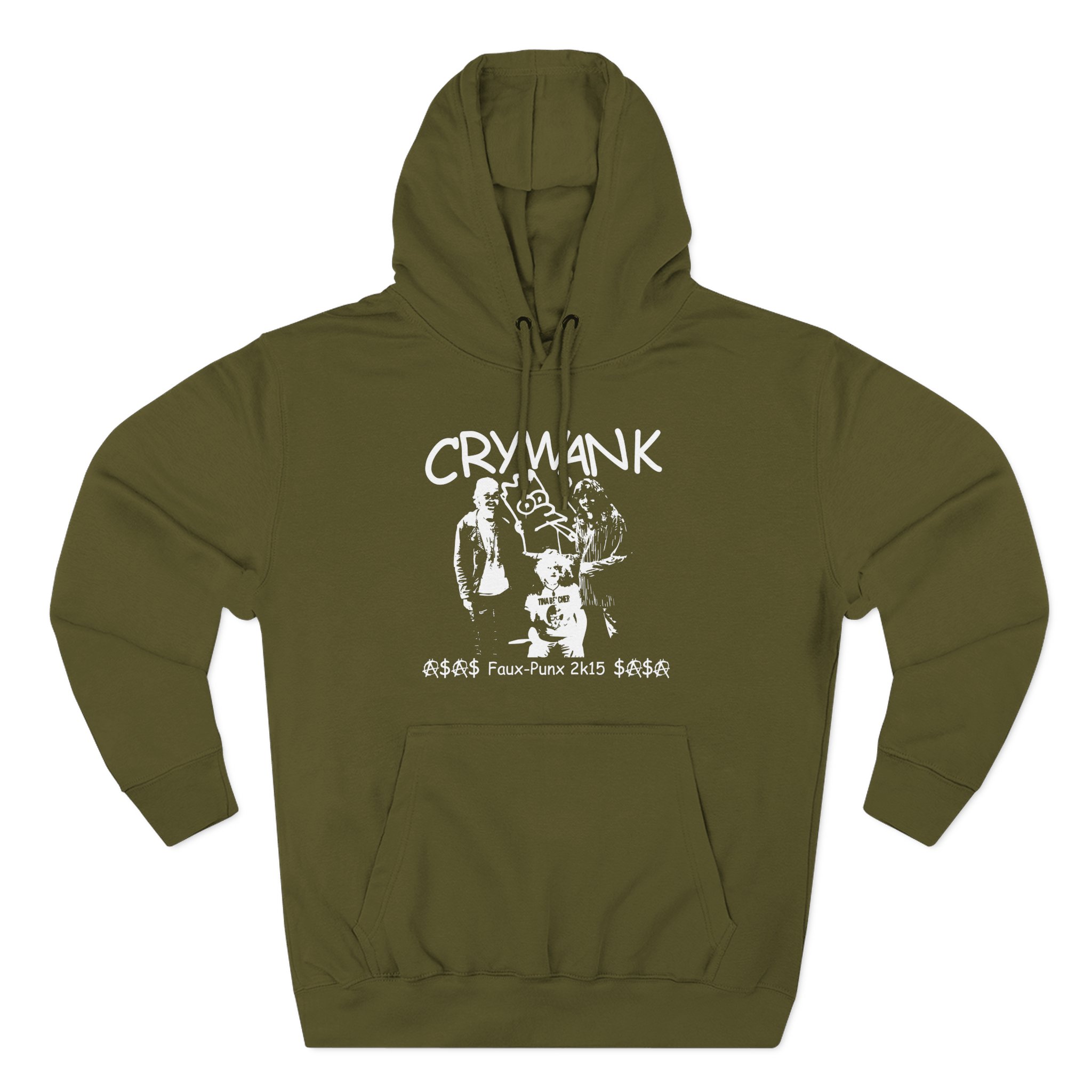 Crywank Three-Panel Fleece Hoodie