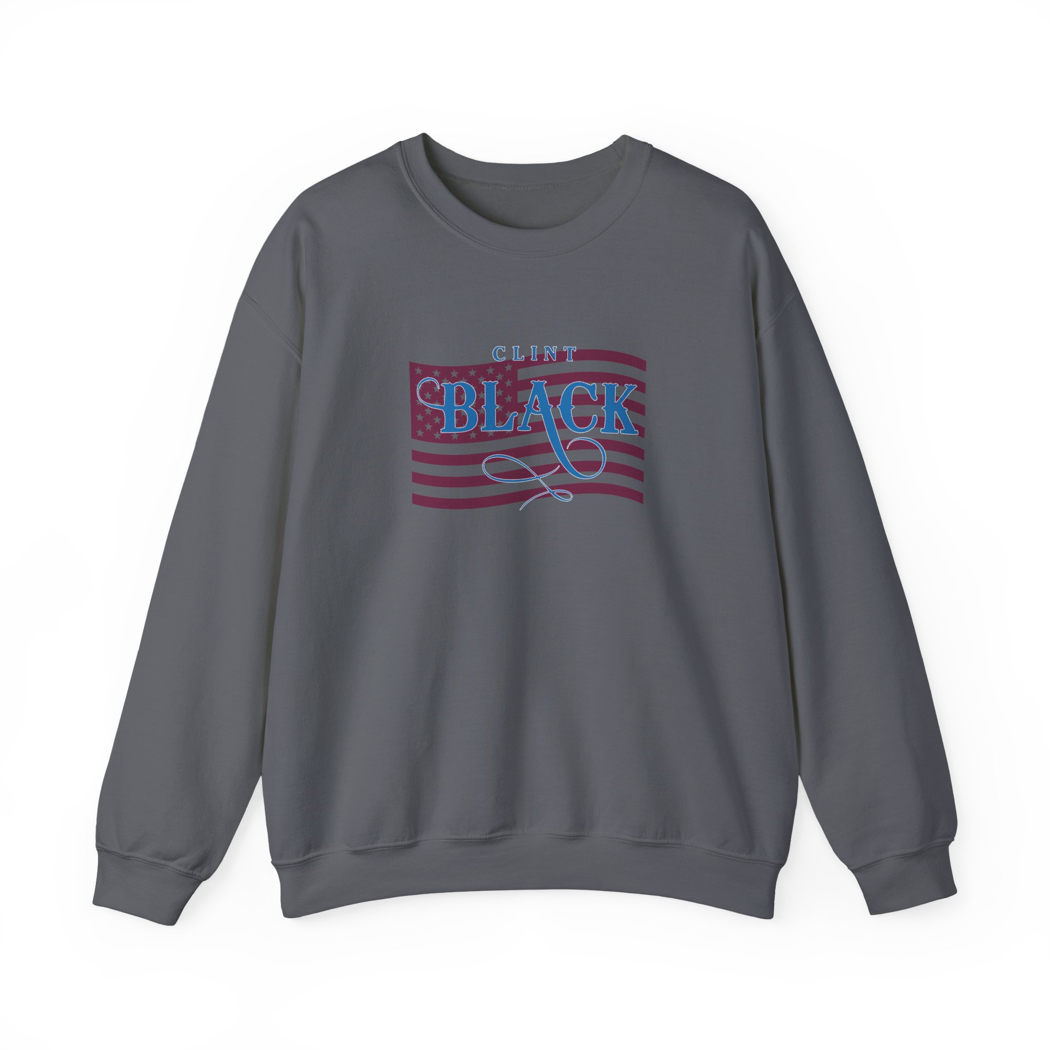 Clint Black Ladies Patriotic Bling Unisex Heavy Blendâ„¢ Crewneck Sweatshirt