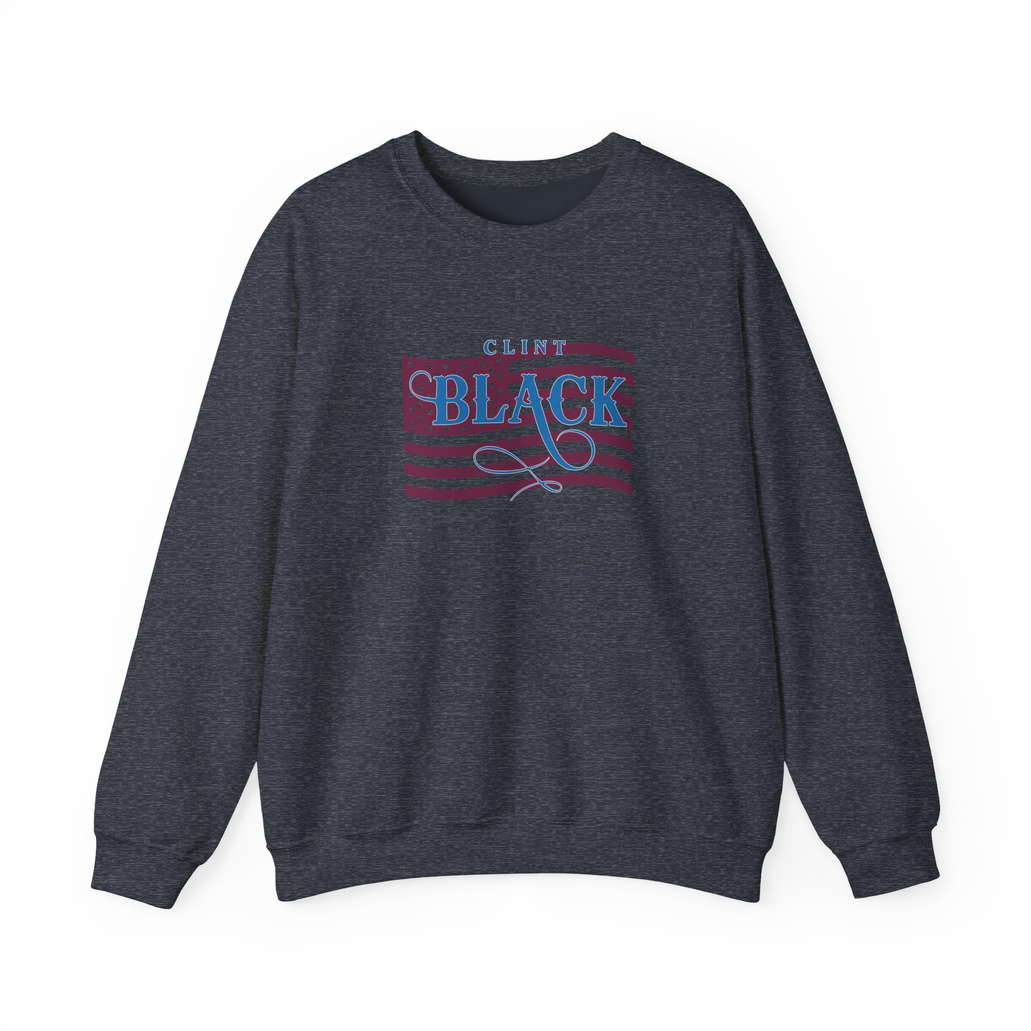 Clint Black Ladies Patriotic Bling Unisex Heavy Blendâ„¢ Crewneck Sweatshirt