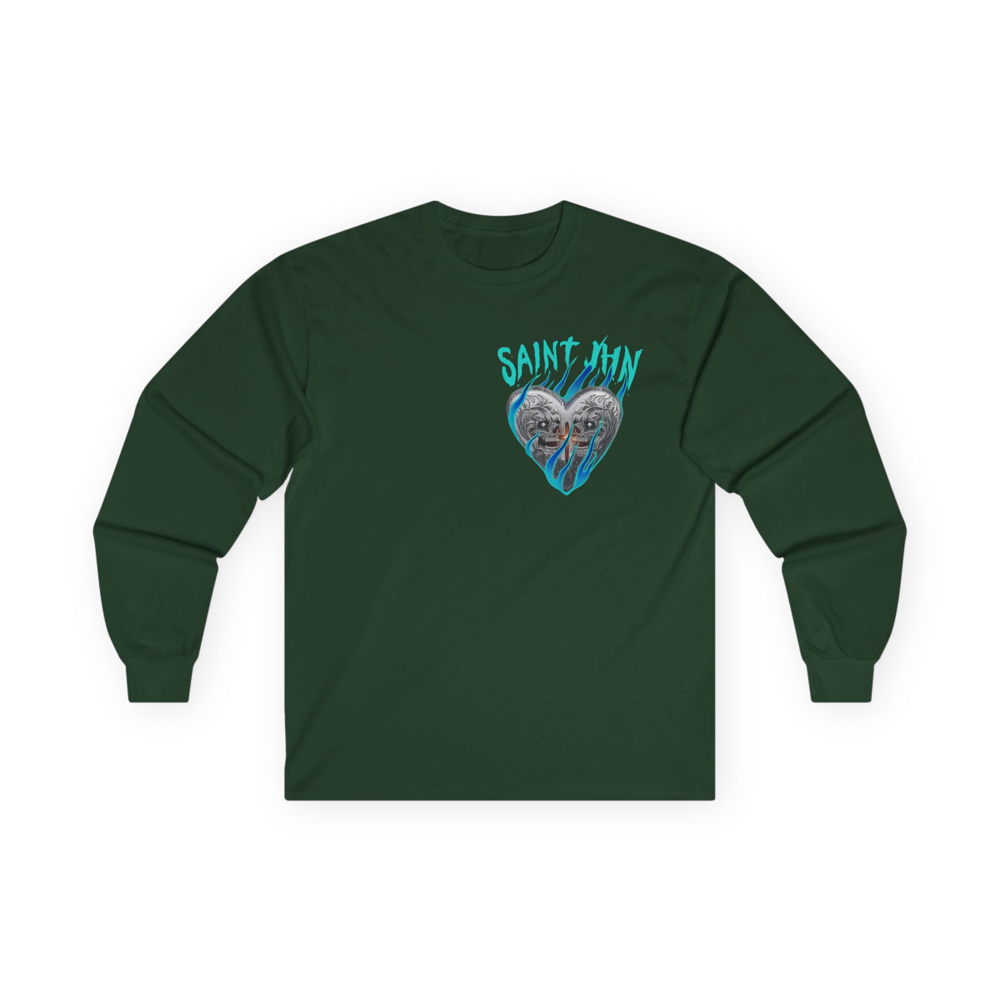 Saint Jhn Chromedd Hearts Icwbdy Unisex Ultra Cotton Long Sleeve Tee