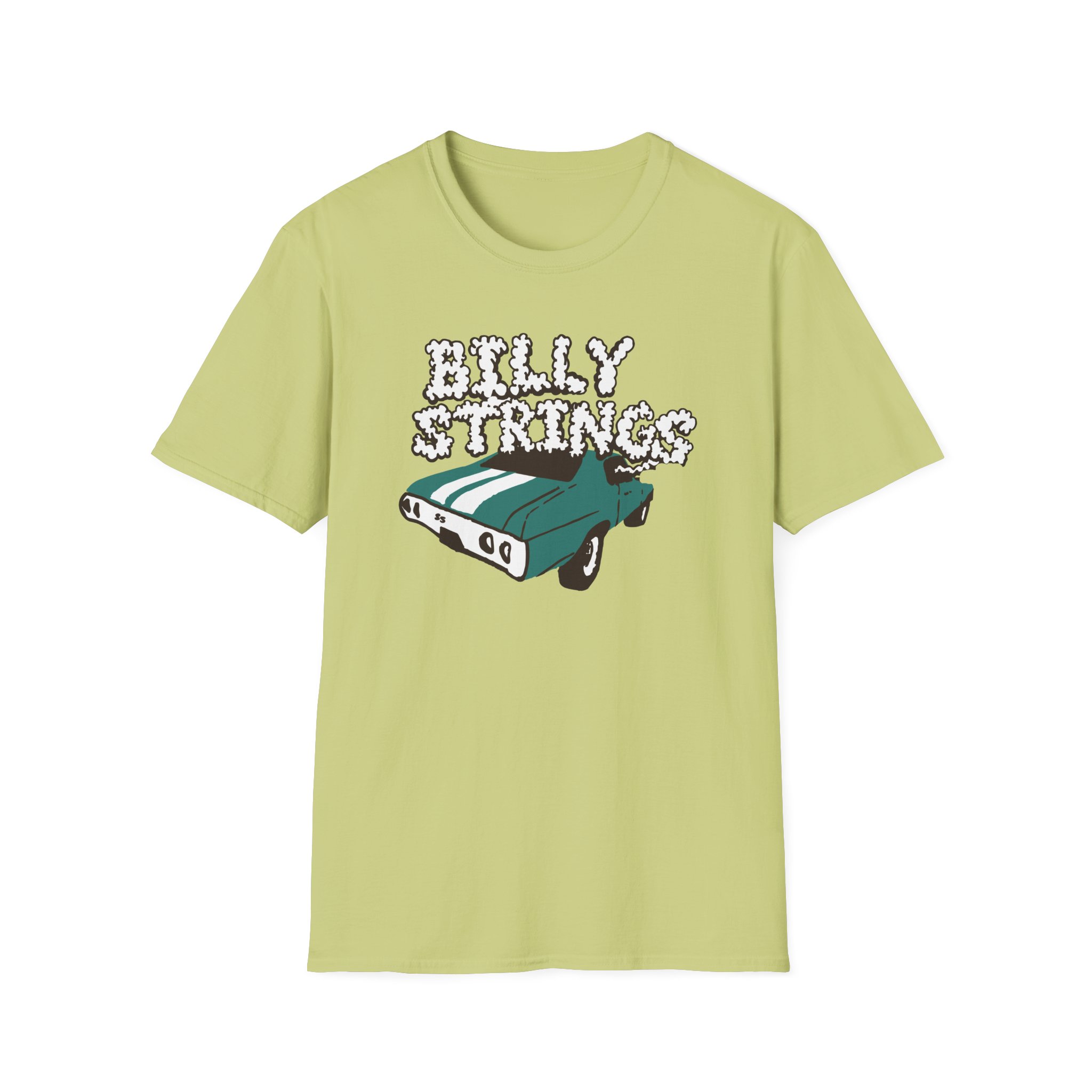 Billy Strings Imogene + Willie X Billy Strings Highway Prayers Green Car Unisex Softstyle T-Shirt