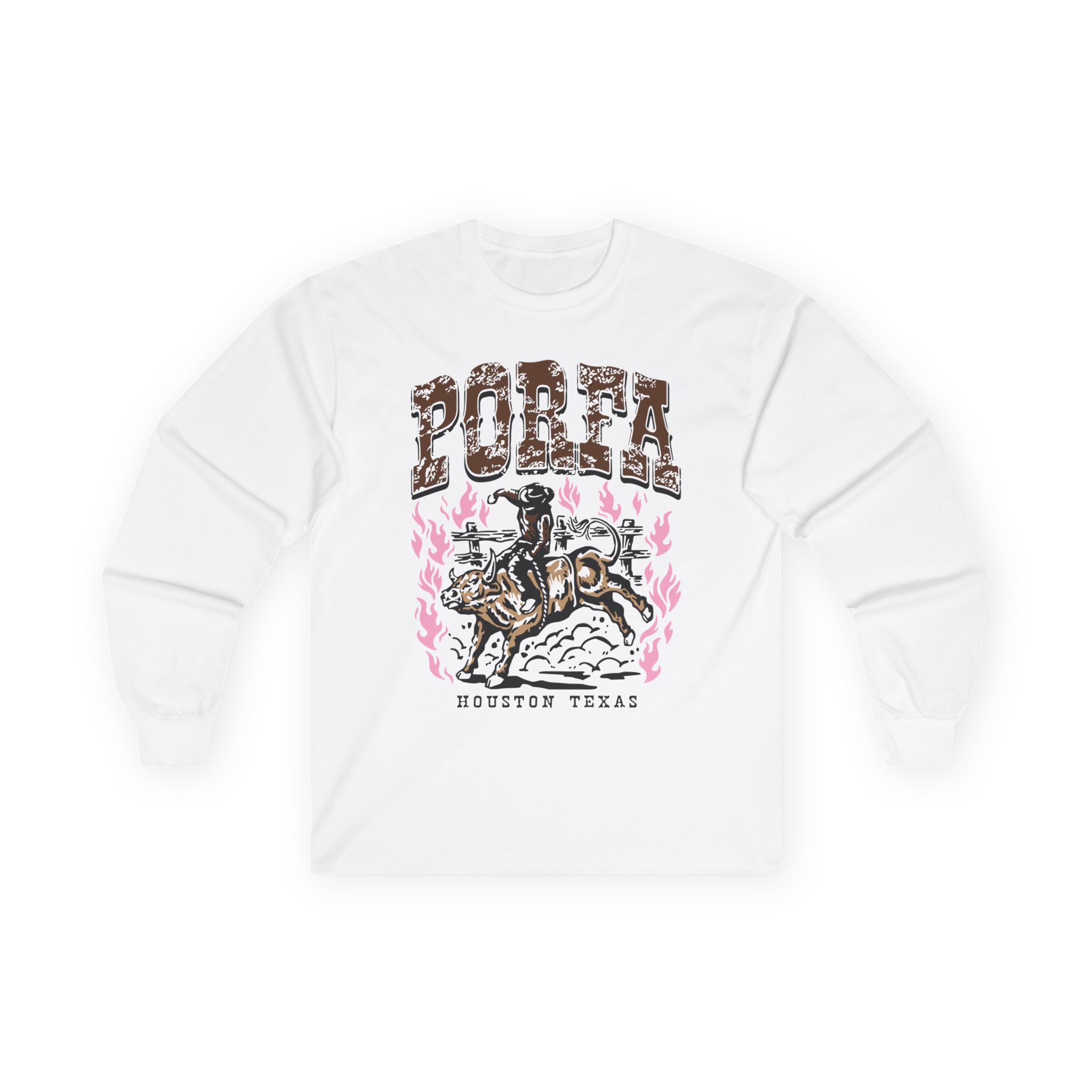 Porfa Houston Texas Unisex Ultra Cotton Long Sleeve Tee