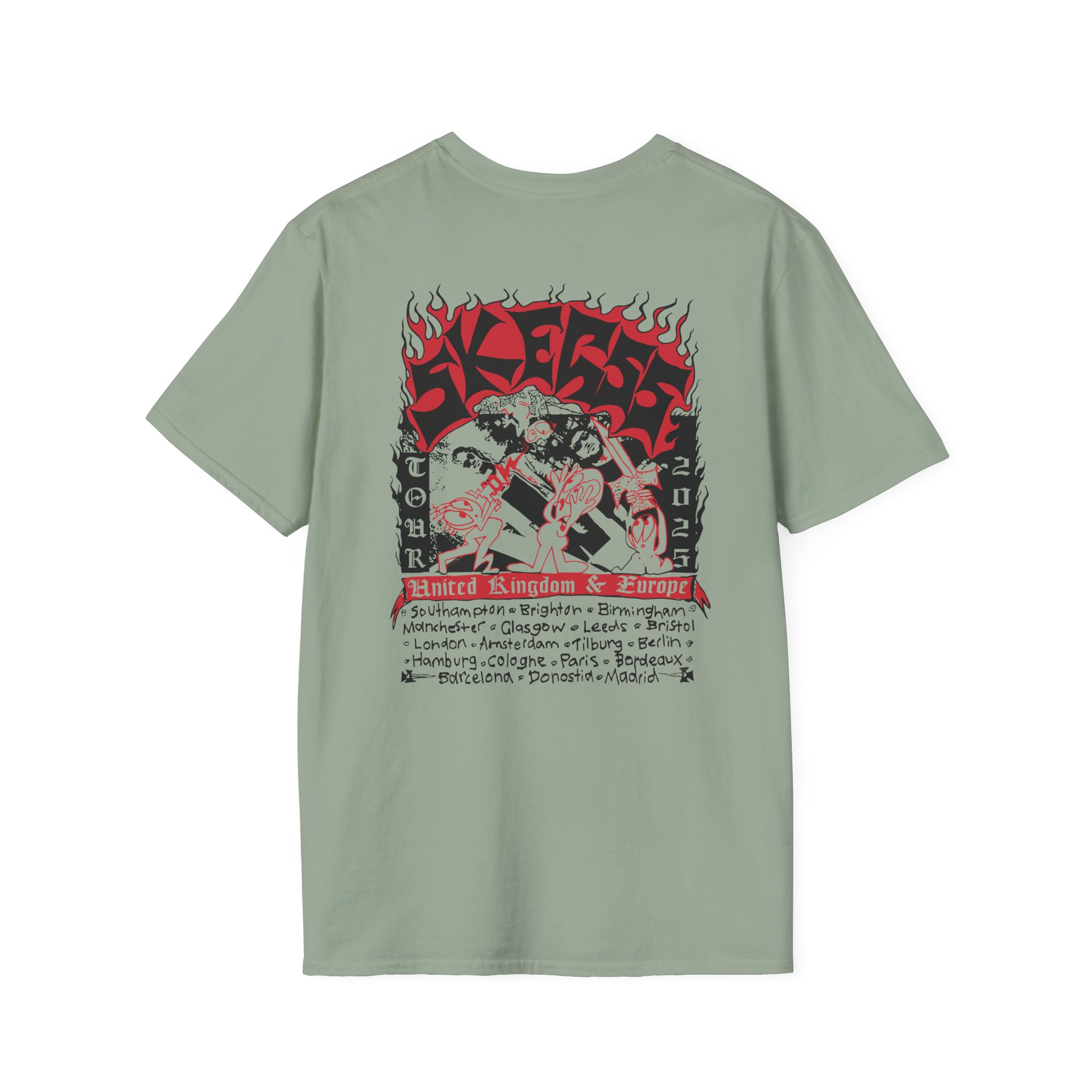 Skegss Uk Eu Tour 2025 Unisex Softstyle T-Shirt