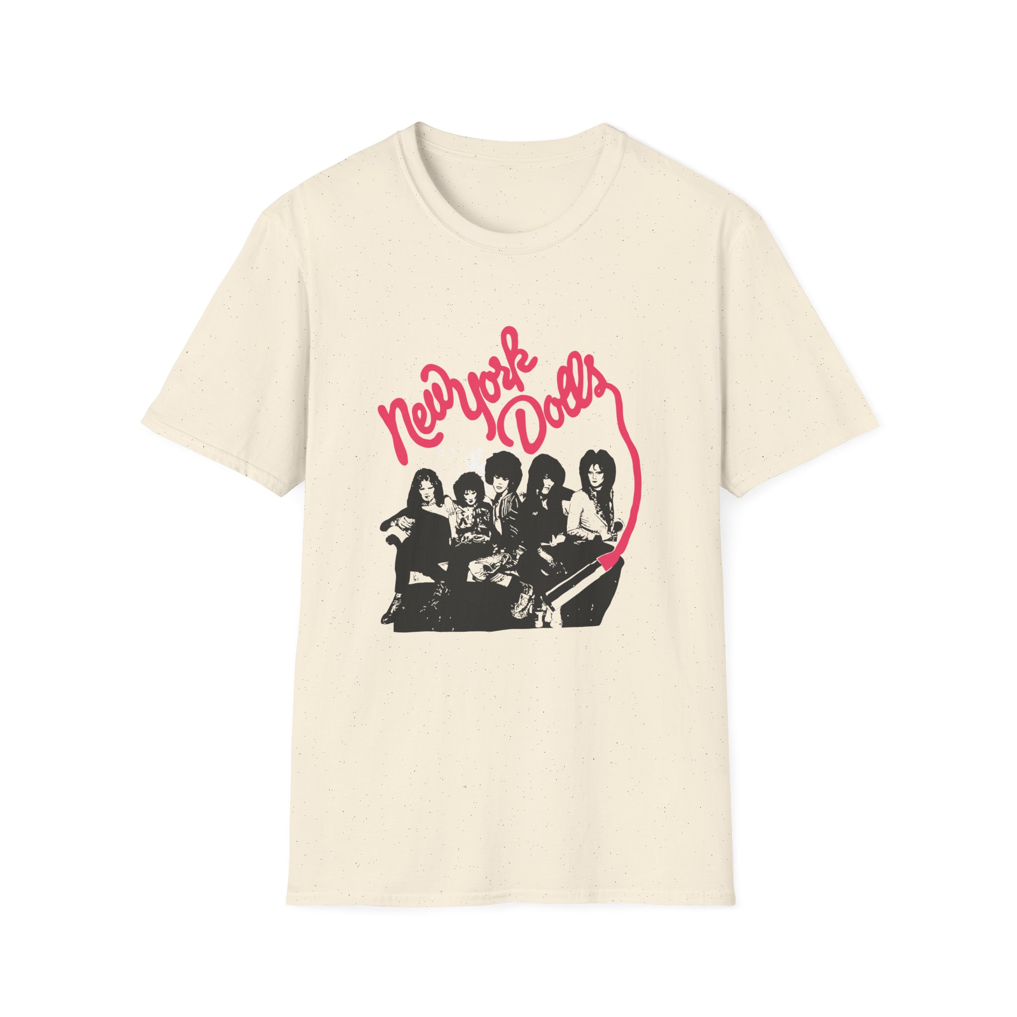 New York Dolls Lipstick Logo Unisex Softstyle T-Shirt