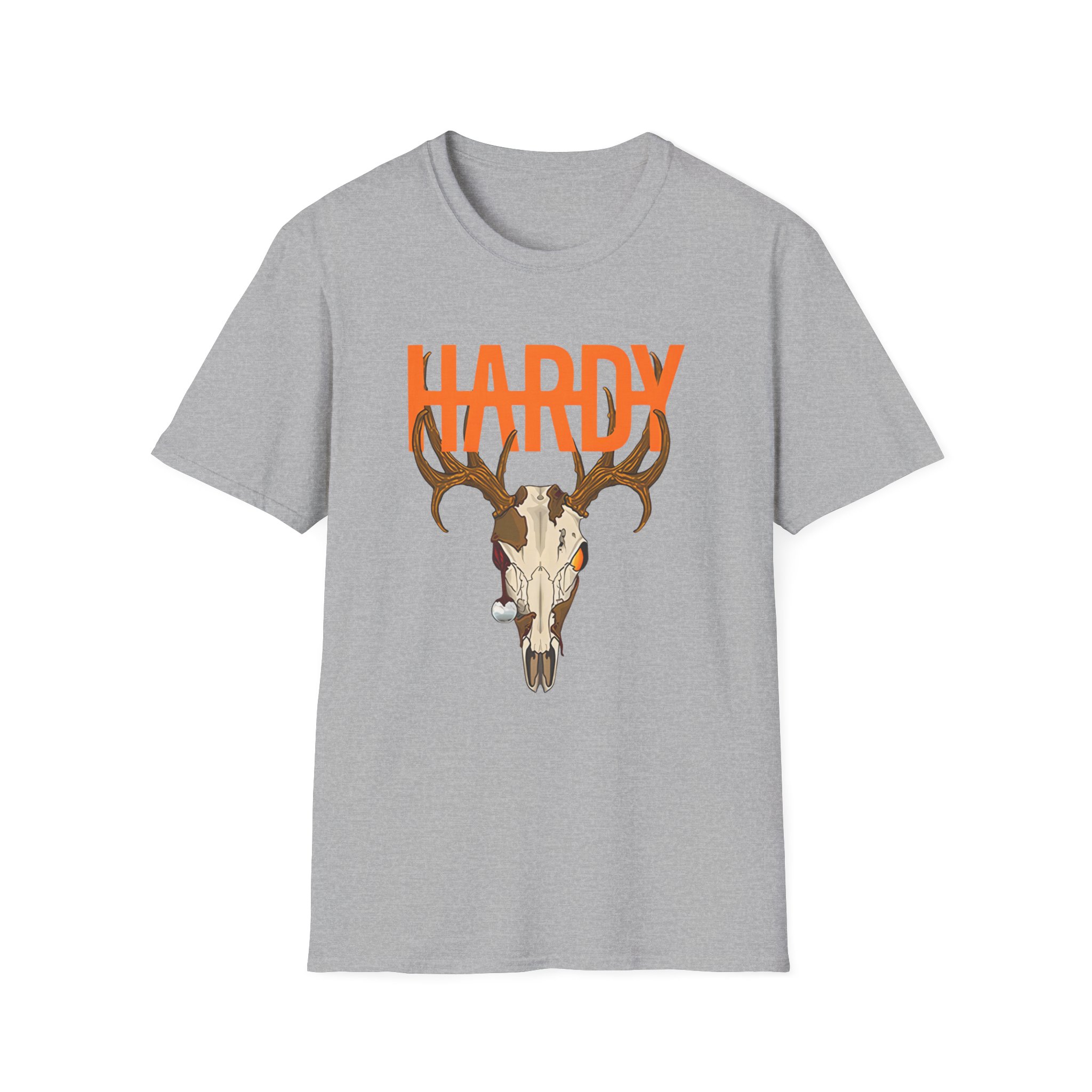 Hardy Deer Skull Unisex Softstyle T-Shirt