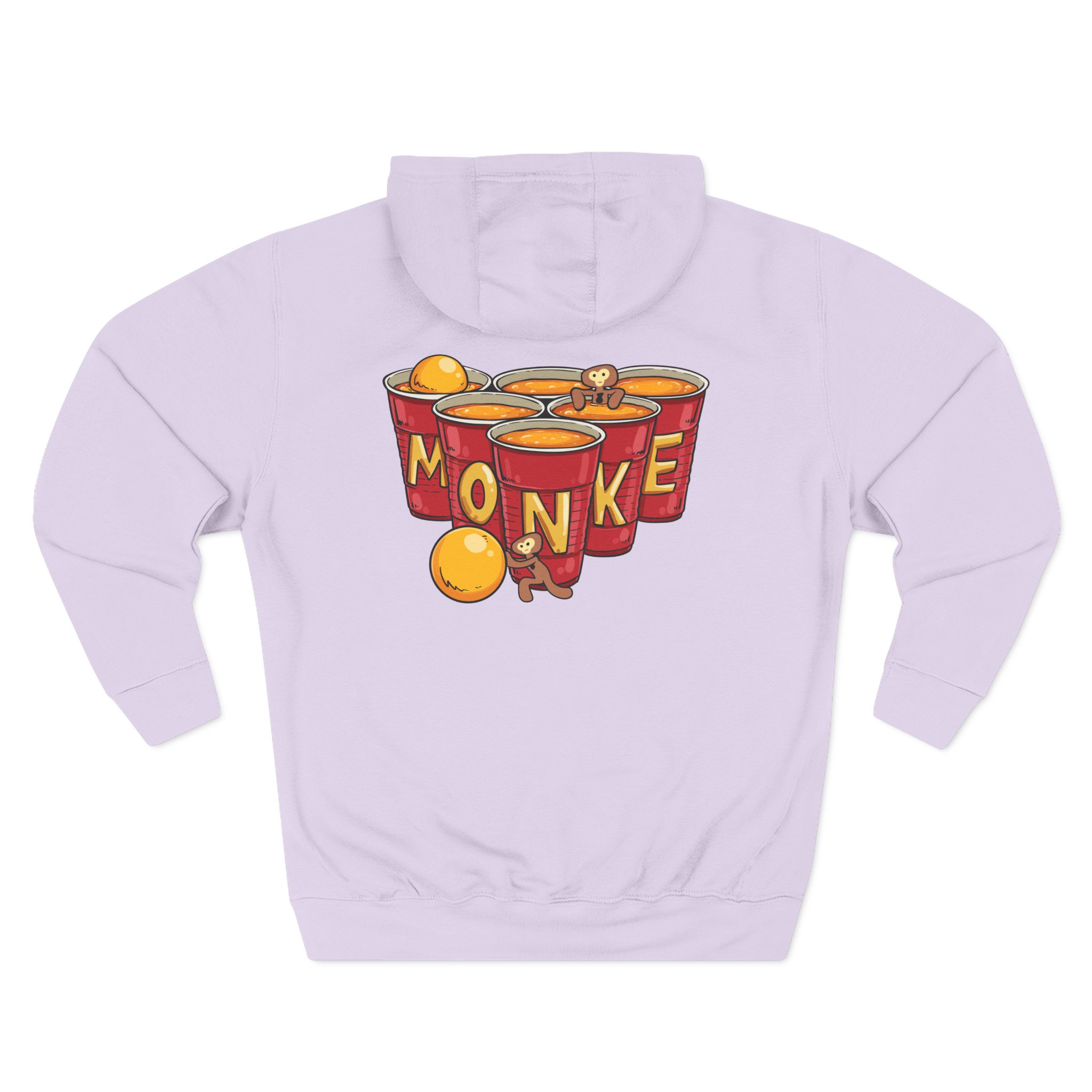 Spoonkidv Monke Pong Three-Panel Fleece Hoodie