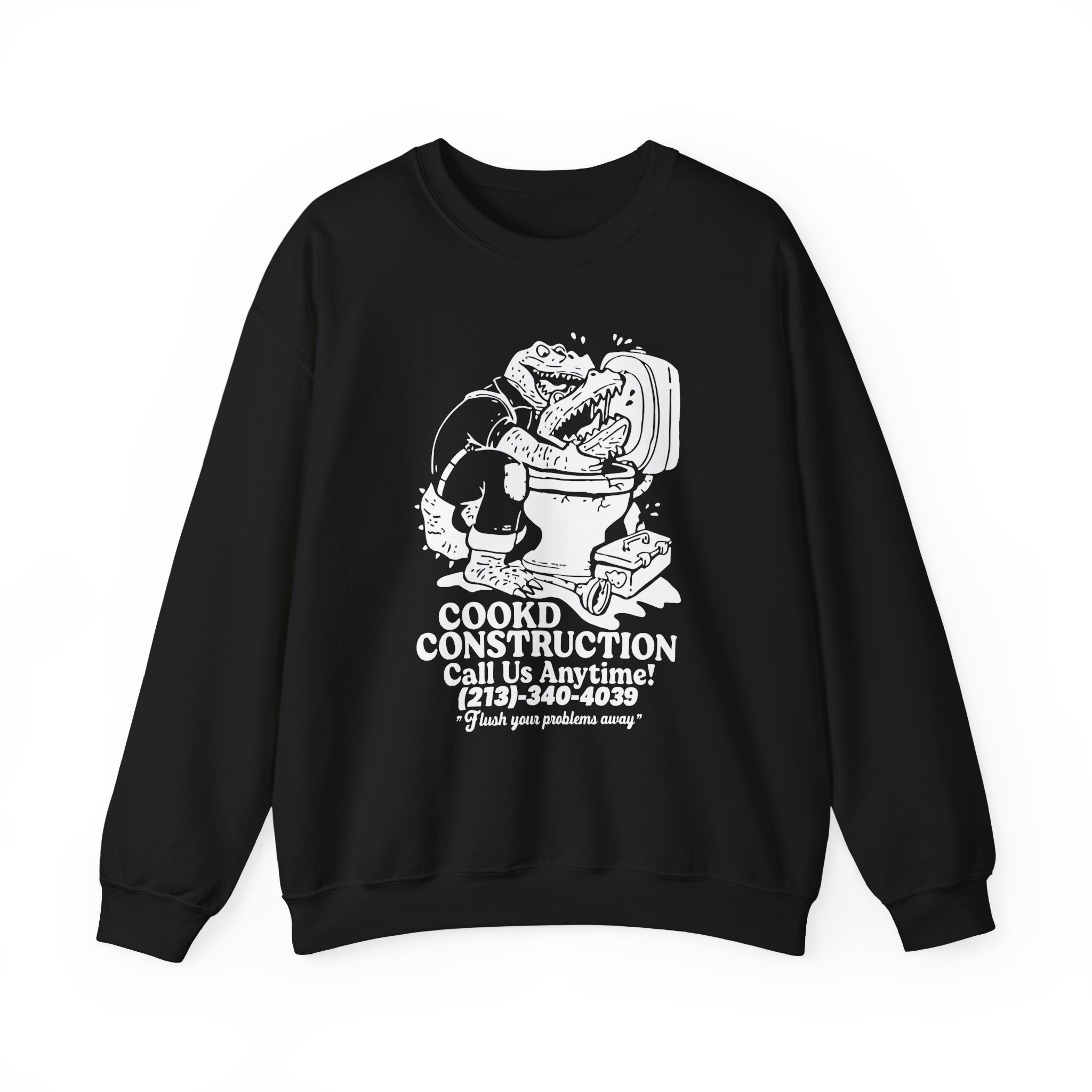 Lazarbeam Cookd Construction Call Us Anytime Unisex Heavy Blendâ„¢ Crewneck Sweatshirt