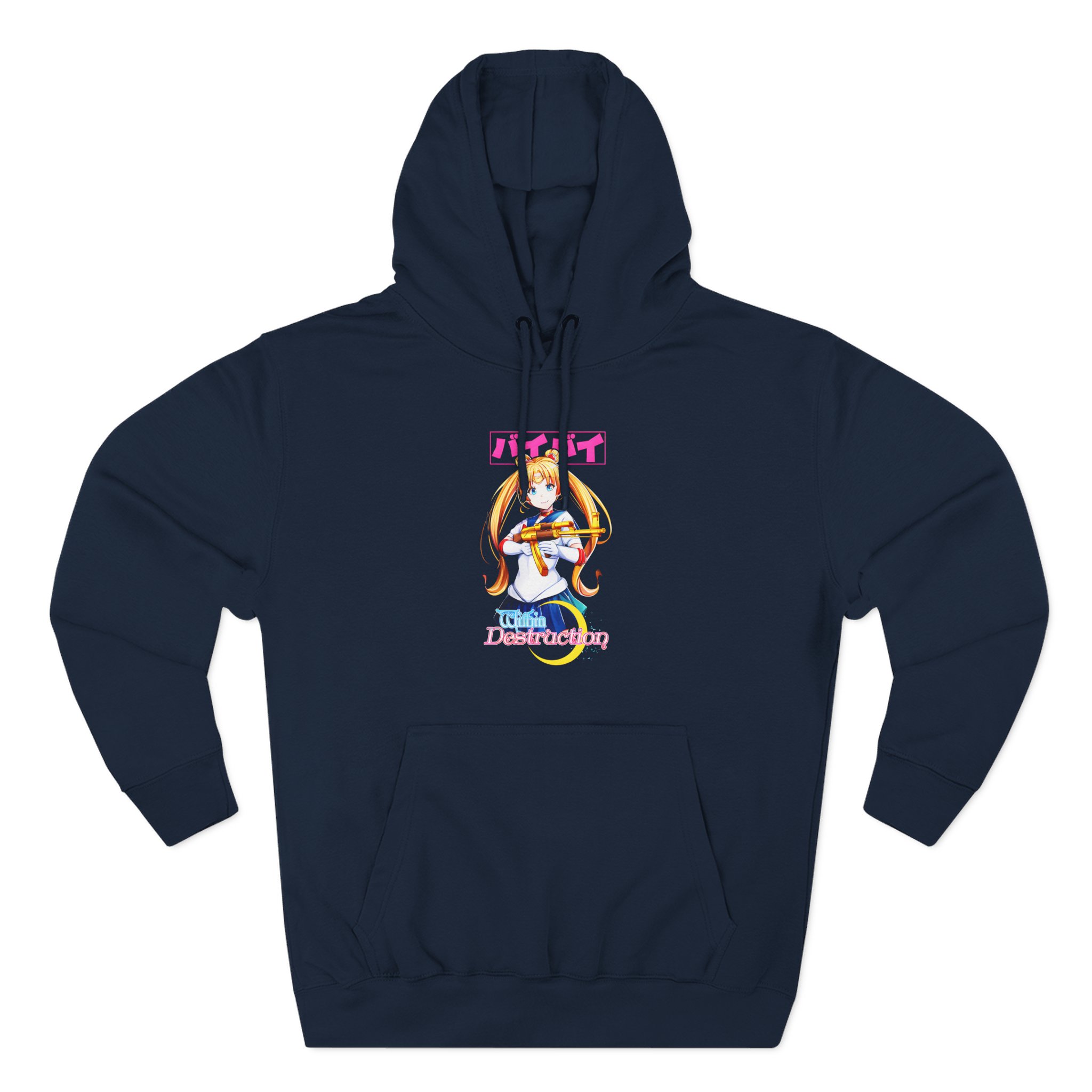 Within Destruction Sailor Moon Three-Panel Fleece Hoodie