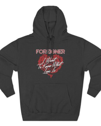 Foreigner Rose Heart Three-Panel Fleece Hoodie