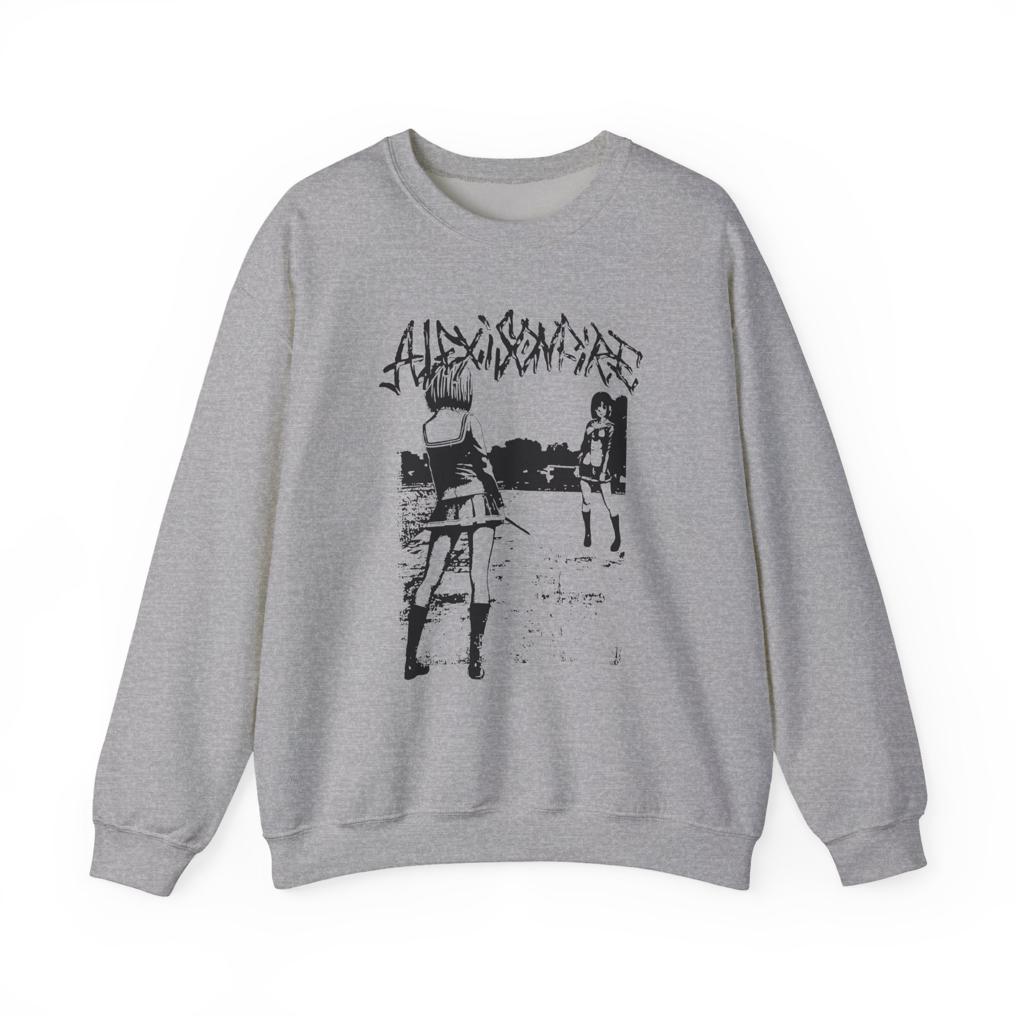 Alexisonfire Anime Knife Fight Unisex Heavy Blendâ„¢ Crewneck Sweatshirt
