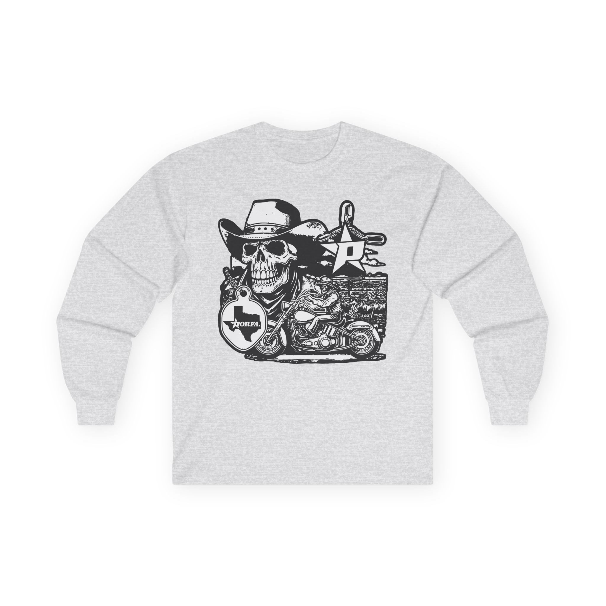 Porfa Texas Ride Unisex Ultra Cotton Long Sleeve Tee