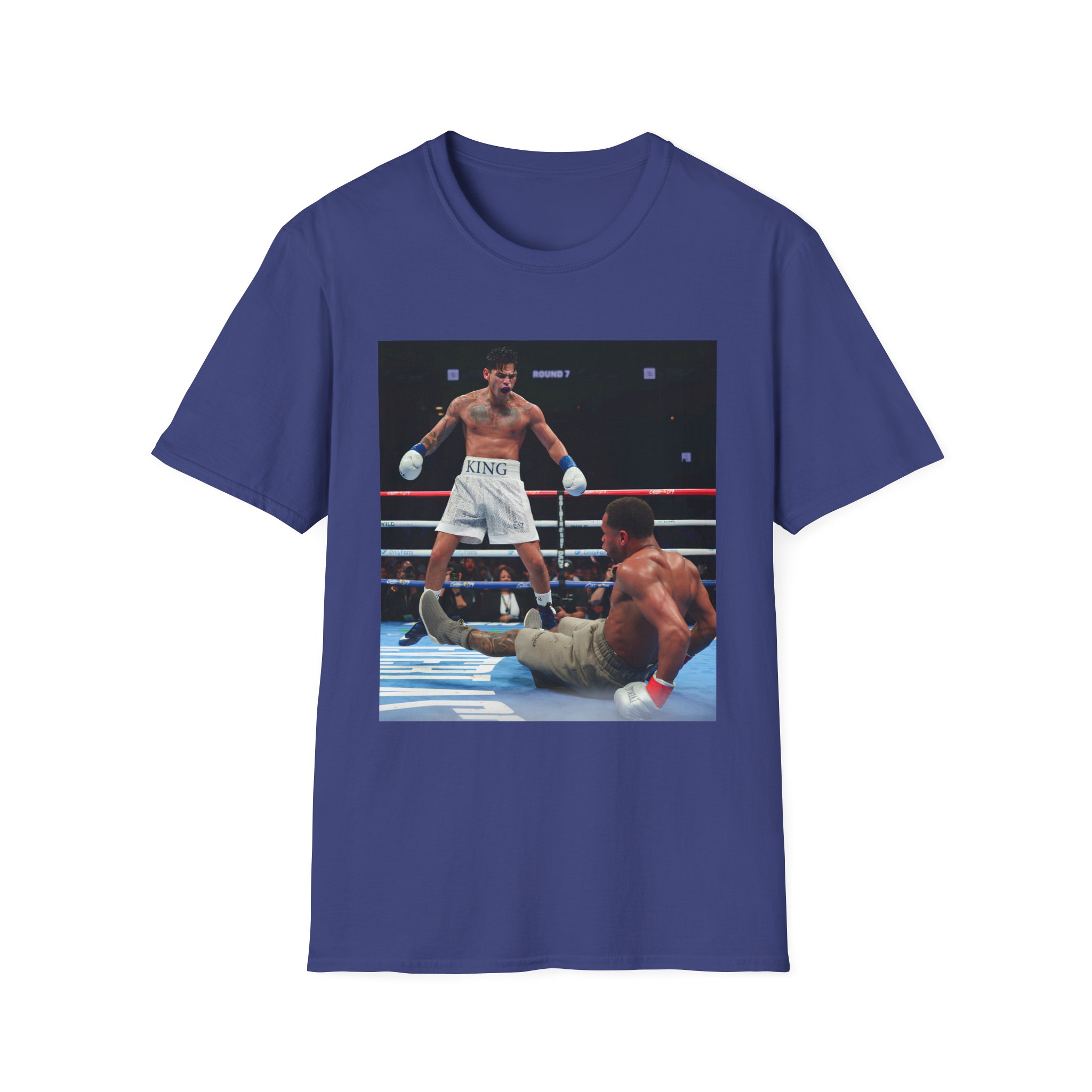 Ryan Garcia Knocks Down Devin Haney Unisex Softstyle T-Shirt
