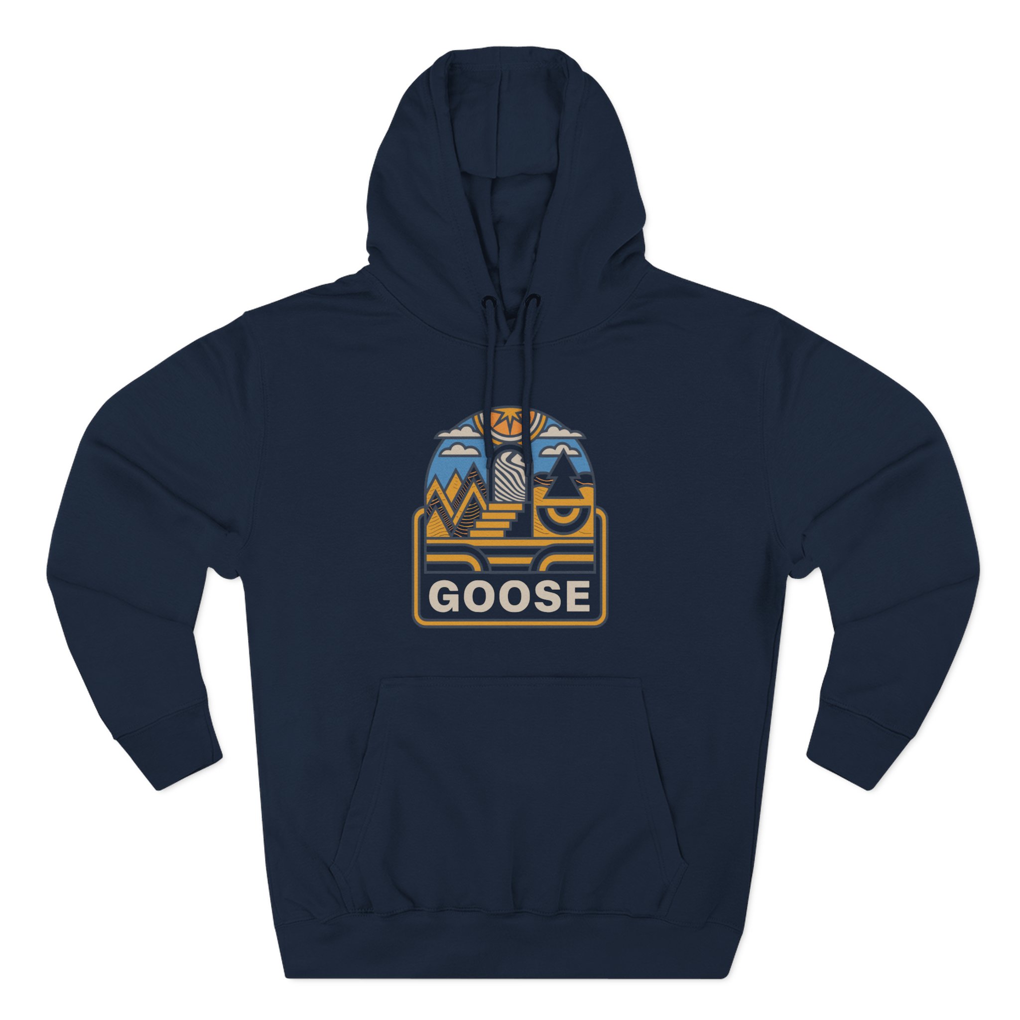 Goose Trippy Staircase Three-Panel Fleece Hoodie