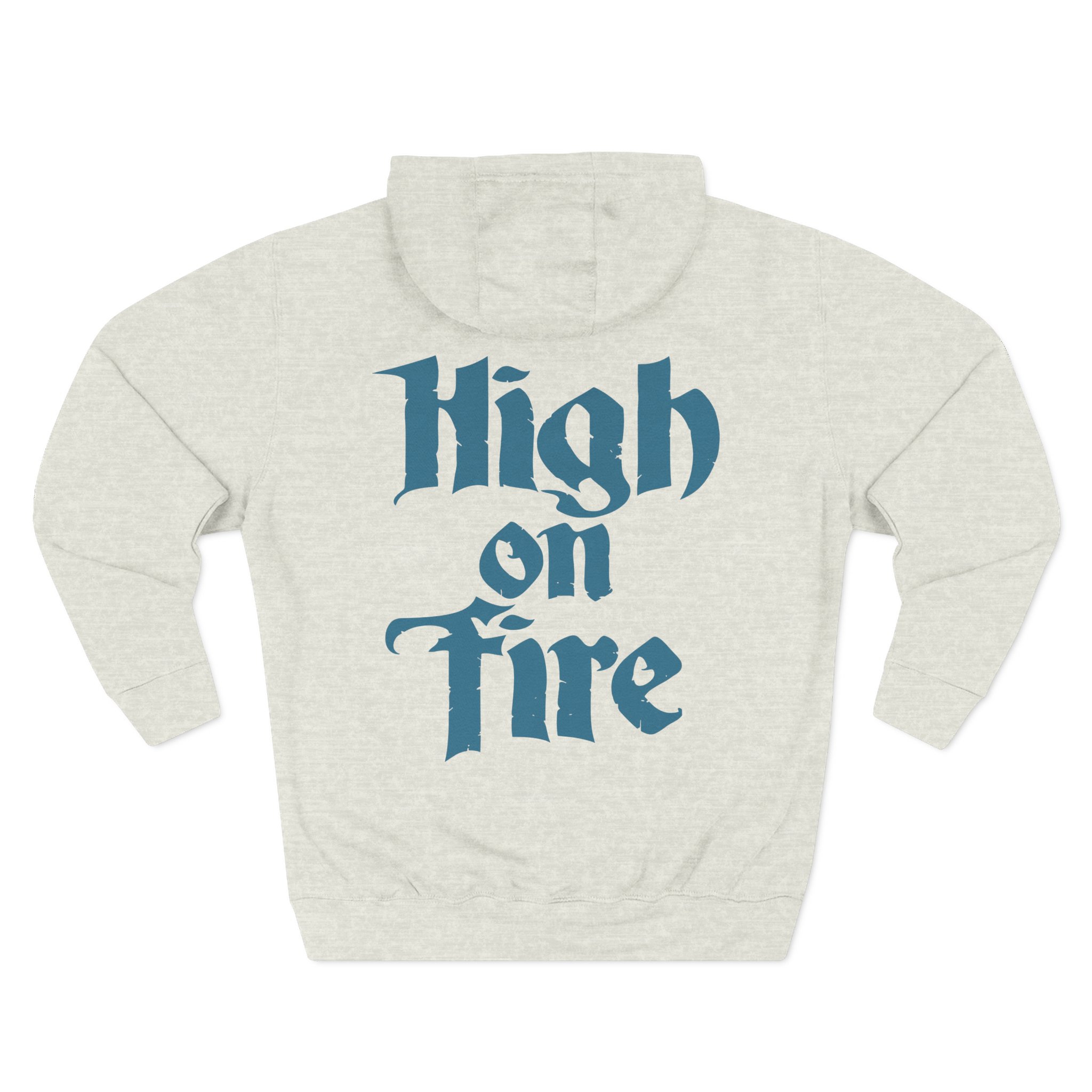High on Fire Skull Knife Three-Panel Fleece Hoodie