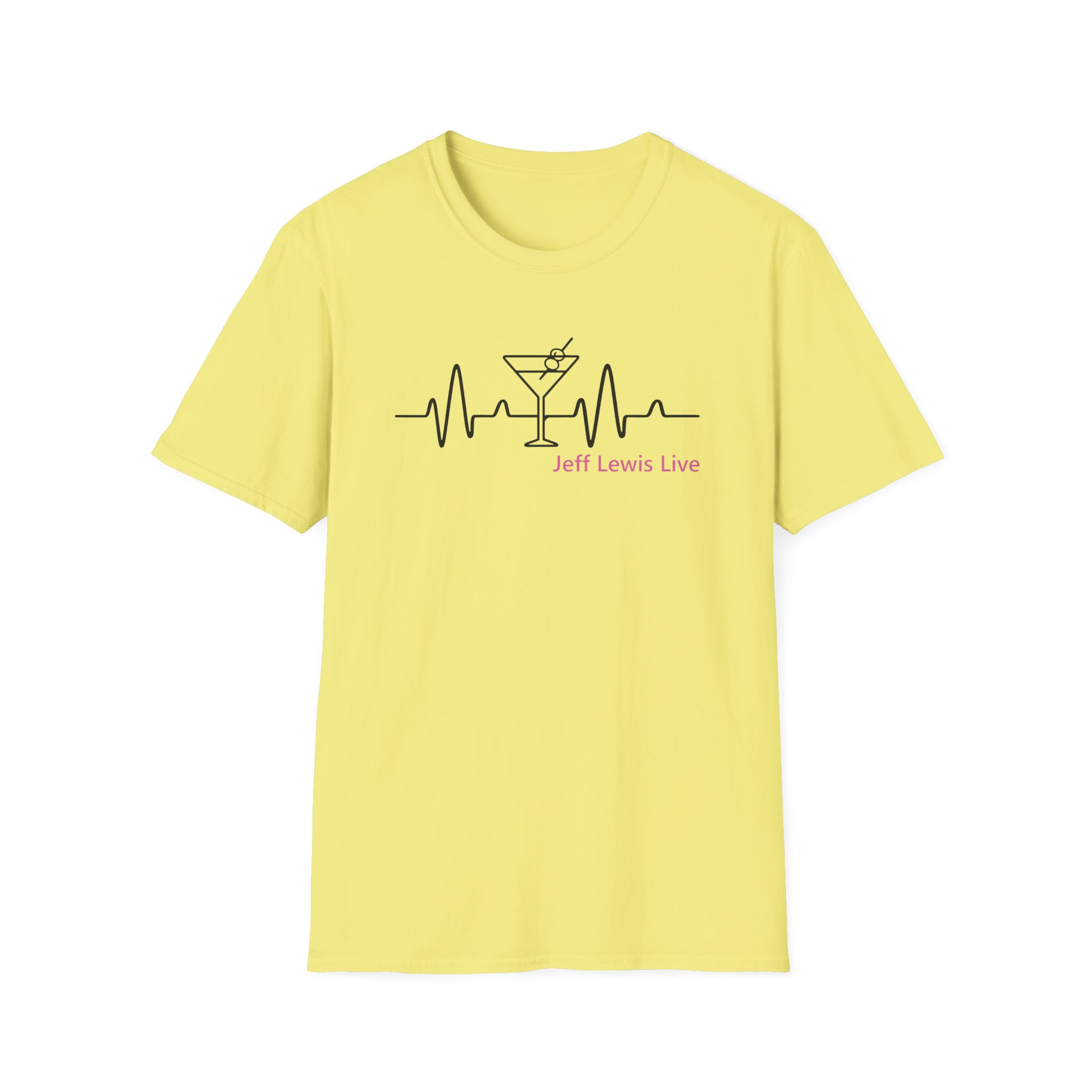 Jeffrey Lewis Jll Martini Heartbeat Unisex Softstyle T-Shirt