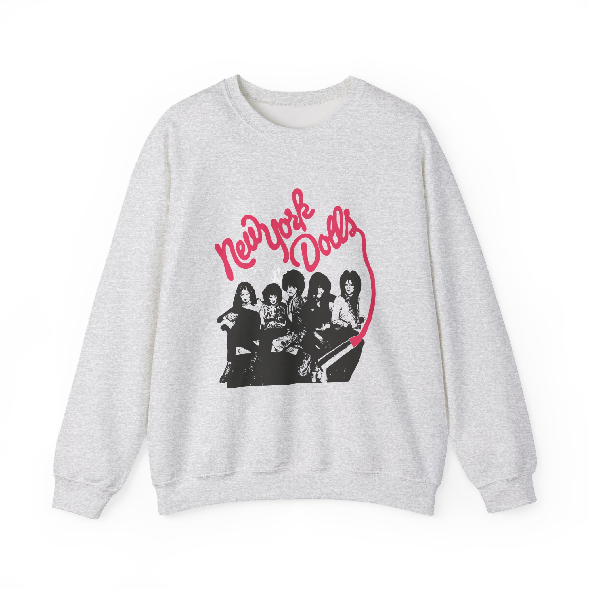 New York Dolls Lipstick Logo Unisex Heavy Blendâ„¢ Crewneck Sweatshirt
