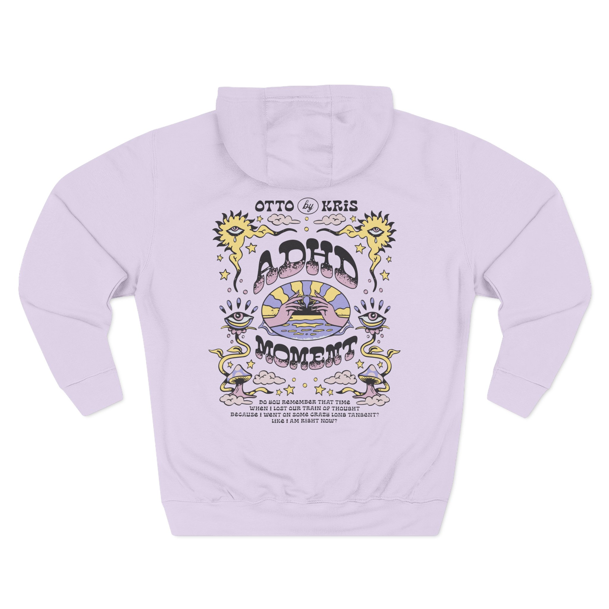 Kallmekris Adhd Moment Three-Panel Fleece Hoodie