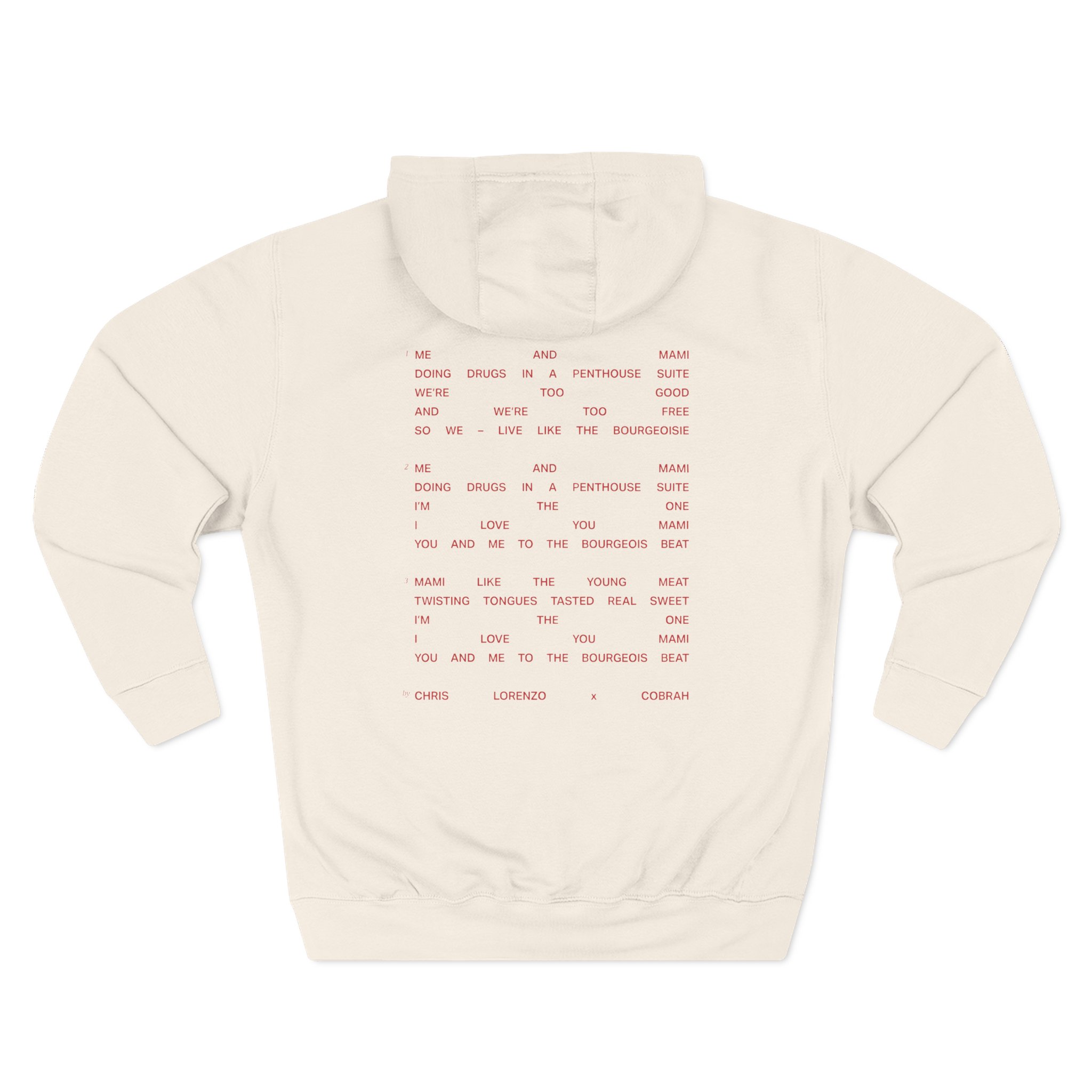 Chris Lorenzo Mami Three-Panel Fleece Hoodie