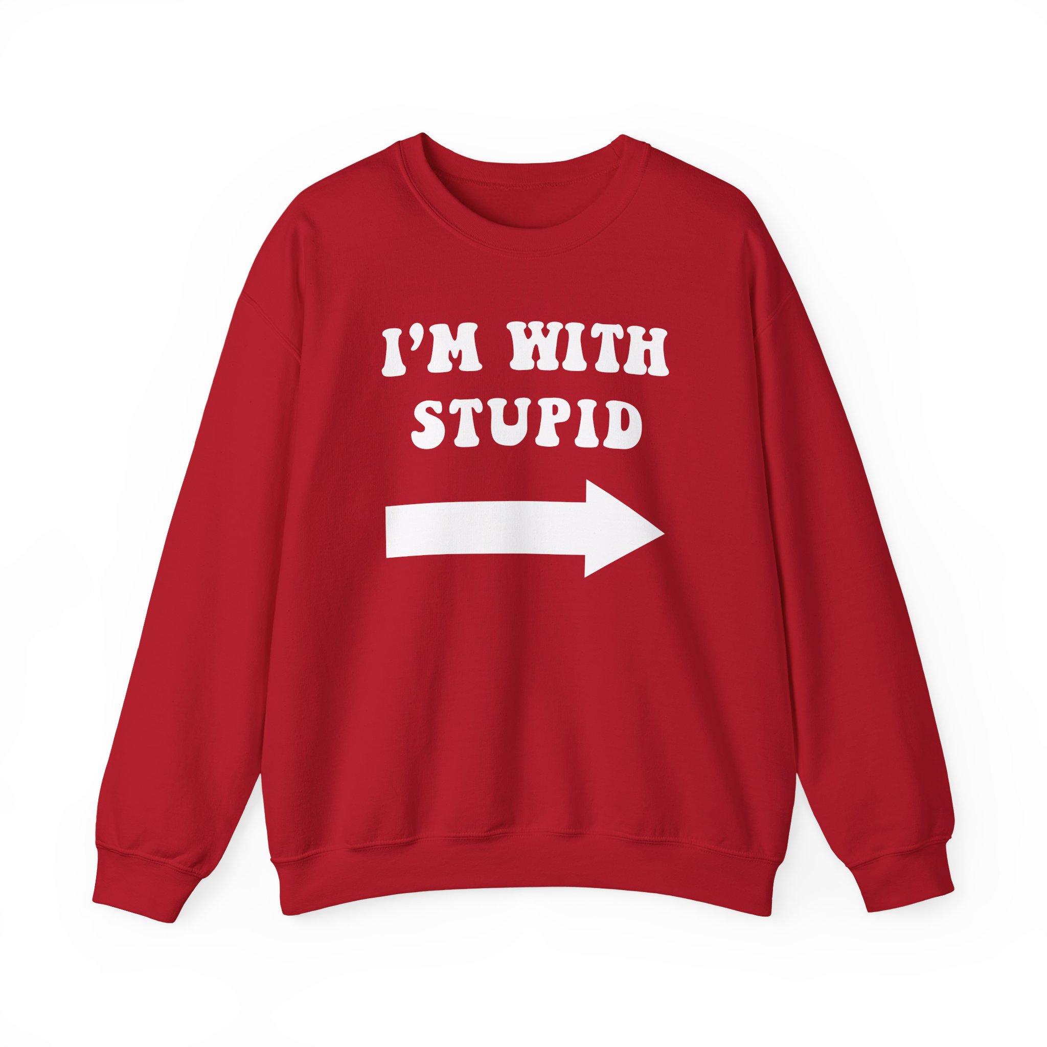 Jimmy Kimmel I'm With Stupid Unisex Heavy Blendâ„¢ Crewneck Sweatshirt