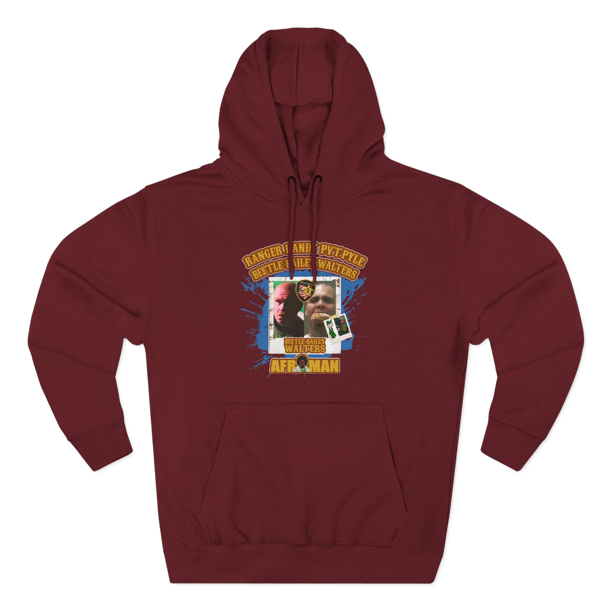 Afroman Ranger Randy Prvate Pyle Beetle Bailey Walters Three-Panel Fleece Hoodie