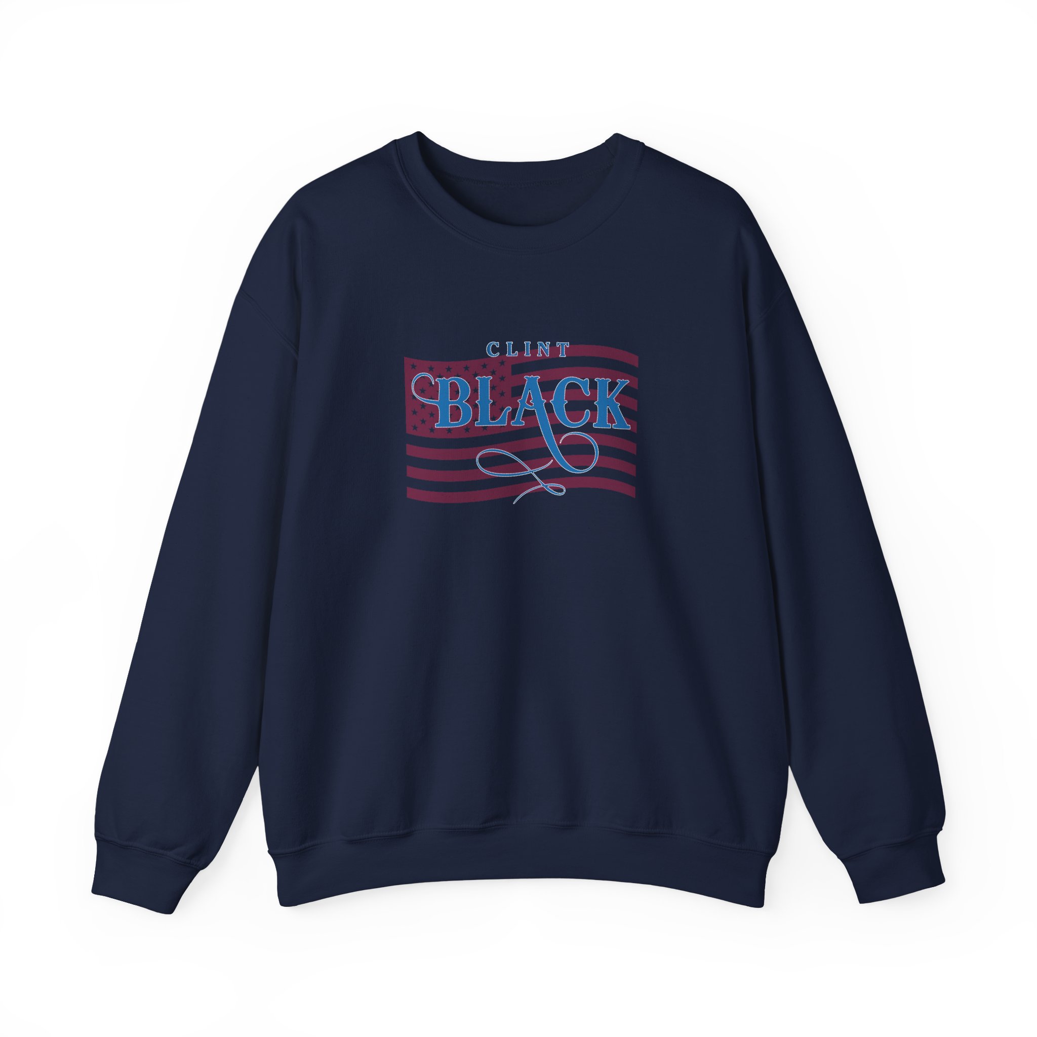 Clint Black Ladies Patriotic Bling Unisex Heavy Blendâ„¢ Crewneck Sweatshirt