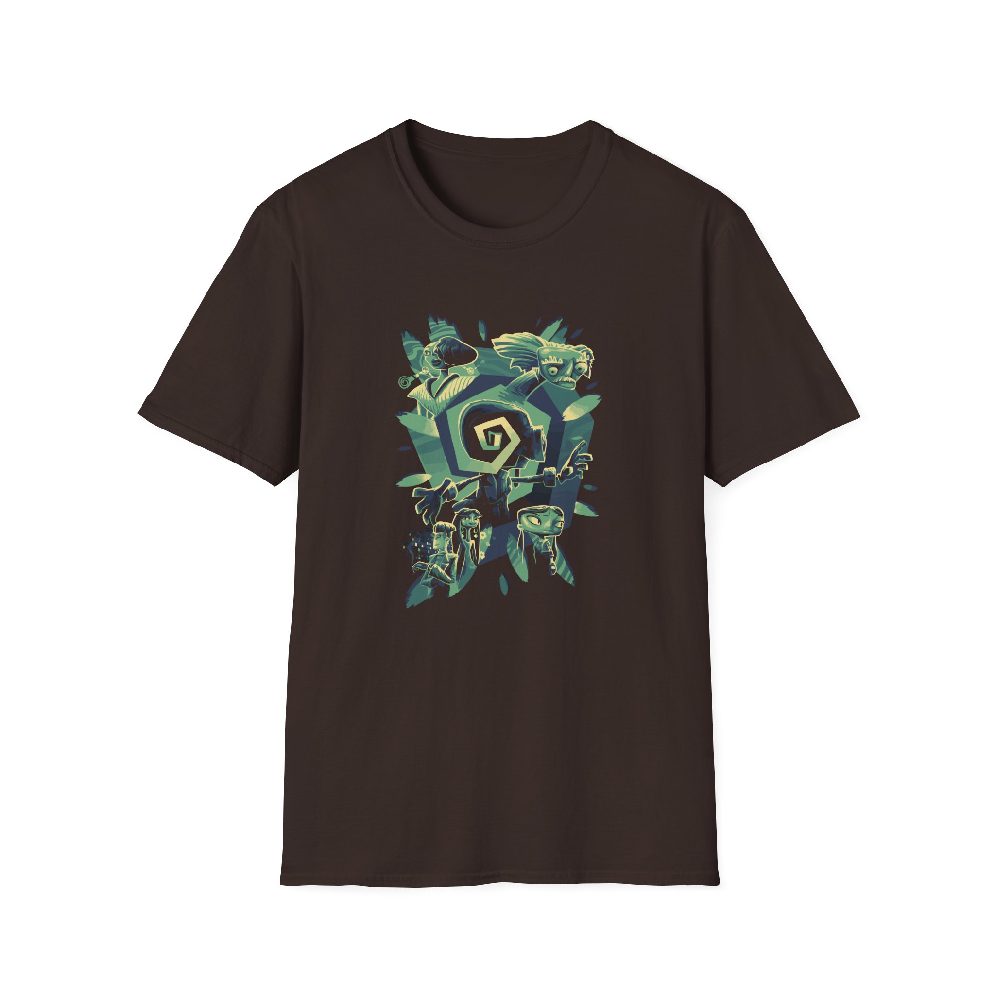Double Fine Psychodelic Cast Unisex Softstyle T-Shirt