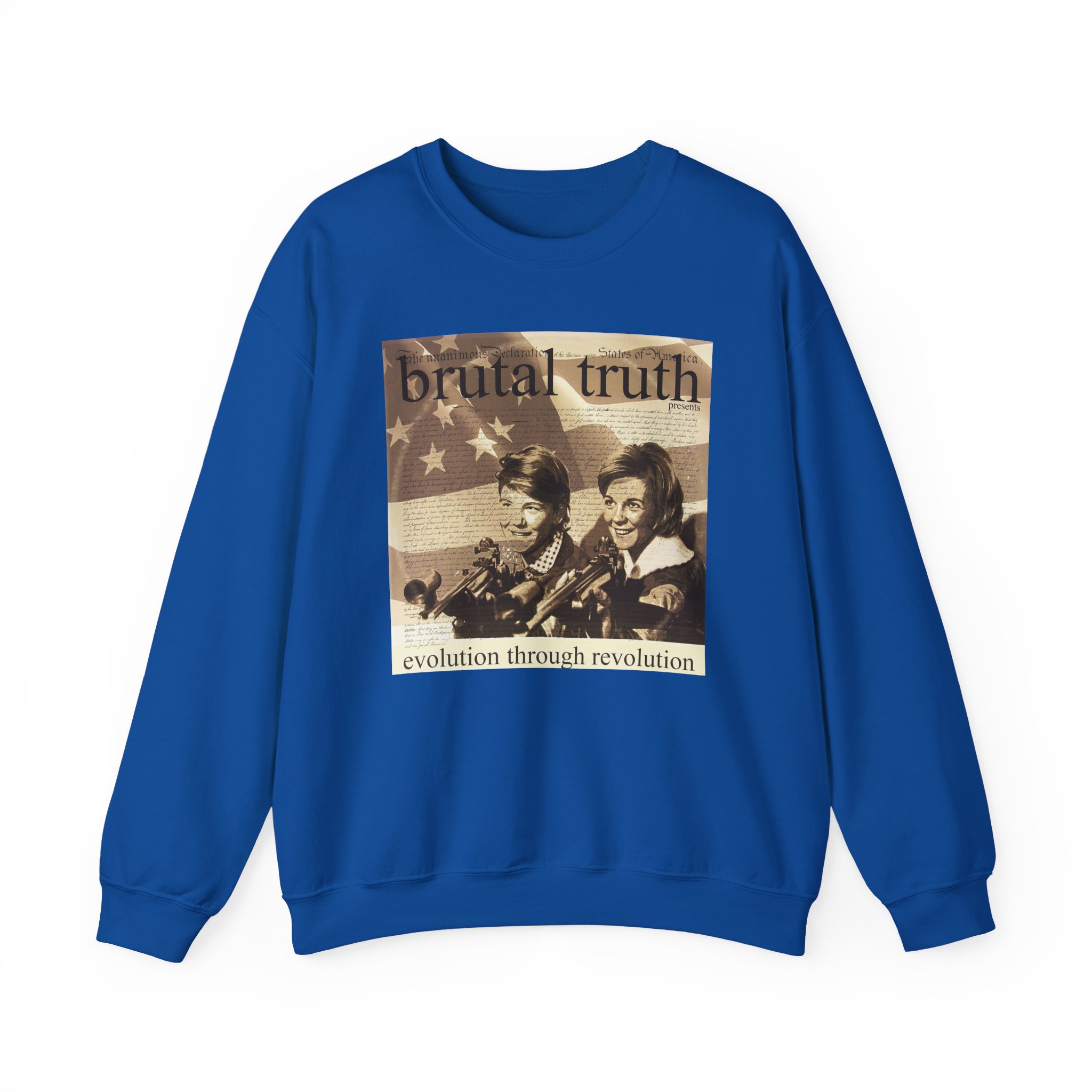 Brutal Truth Evolution Through Revolution Unisex Heavy Blend Crewneck Sweatshirt